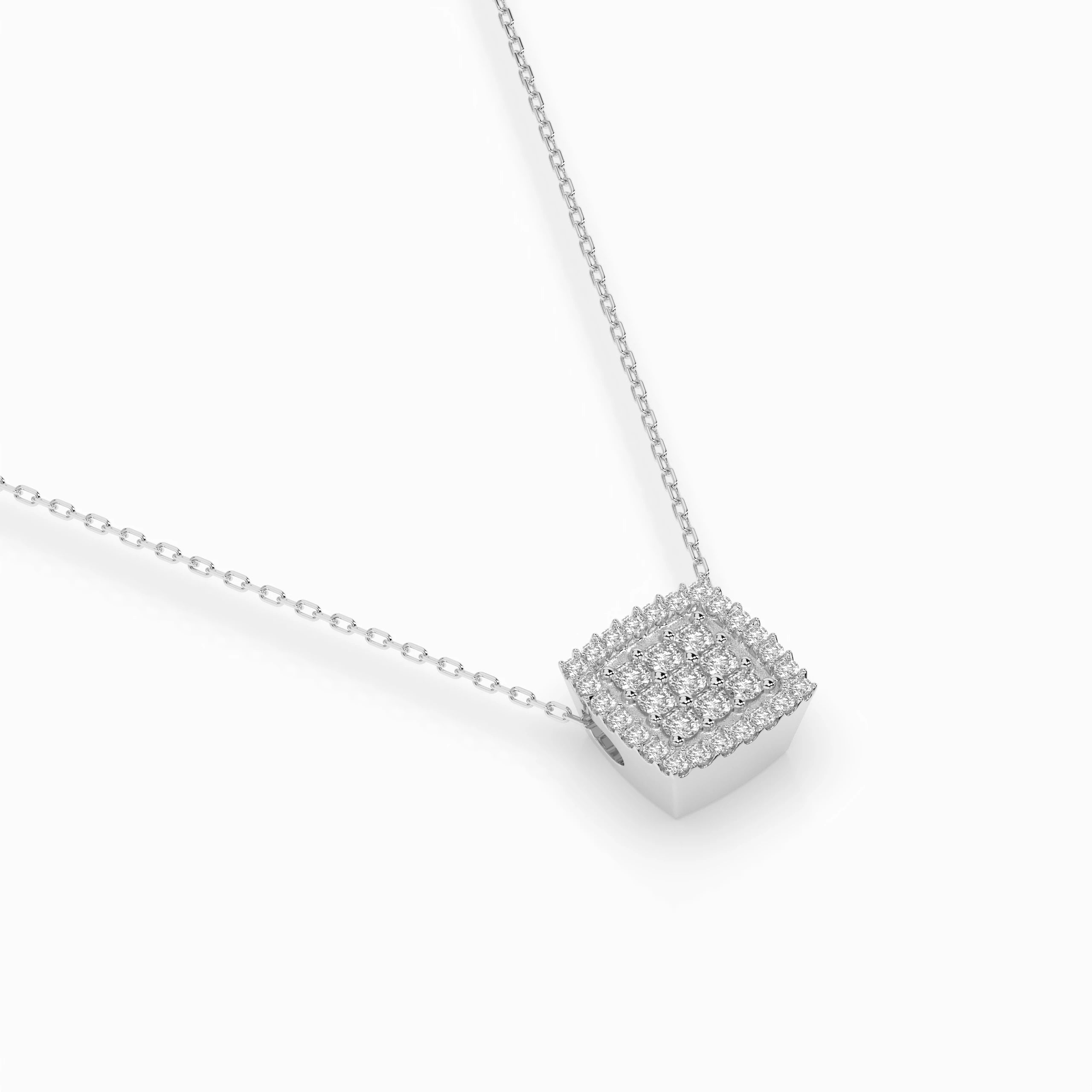Illusion Necklace (Round), 0.12 ct — 104-10035