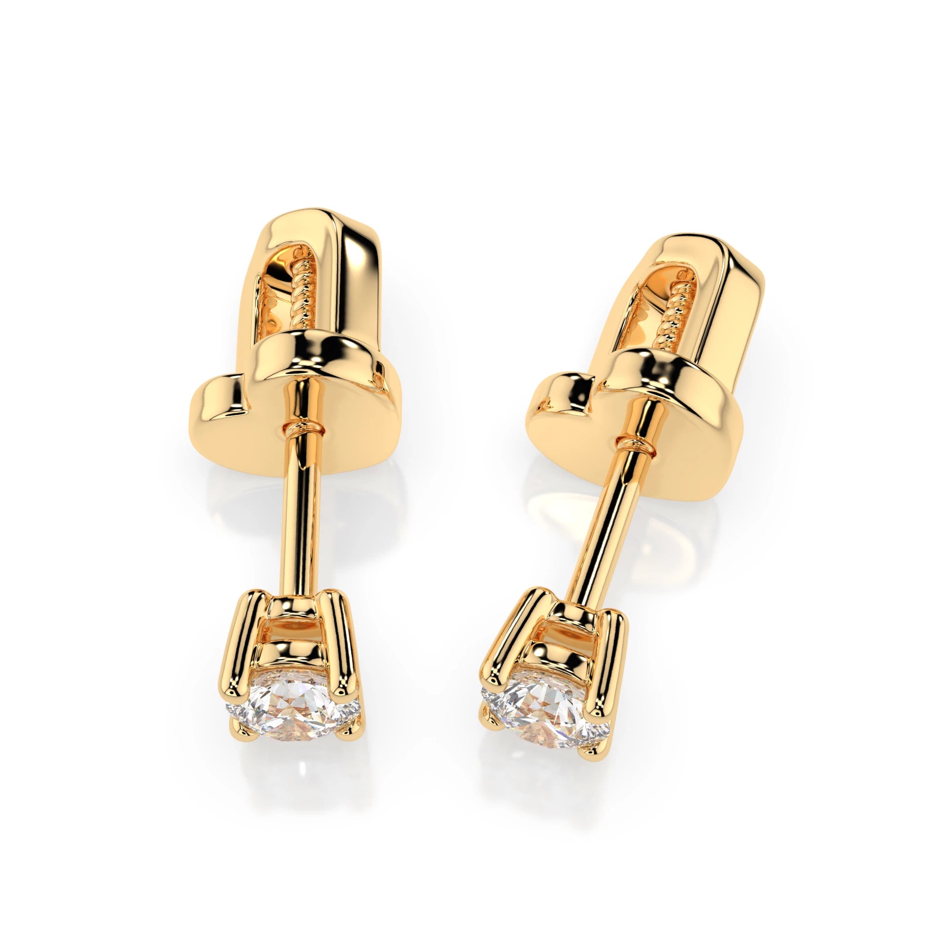 Solitaire Butterfly Earring (Round), 0.3 ct — 102-10012/1(3.4)
