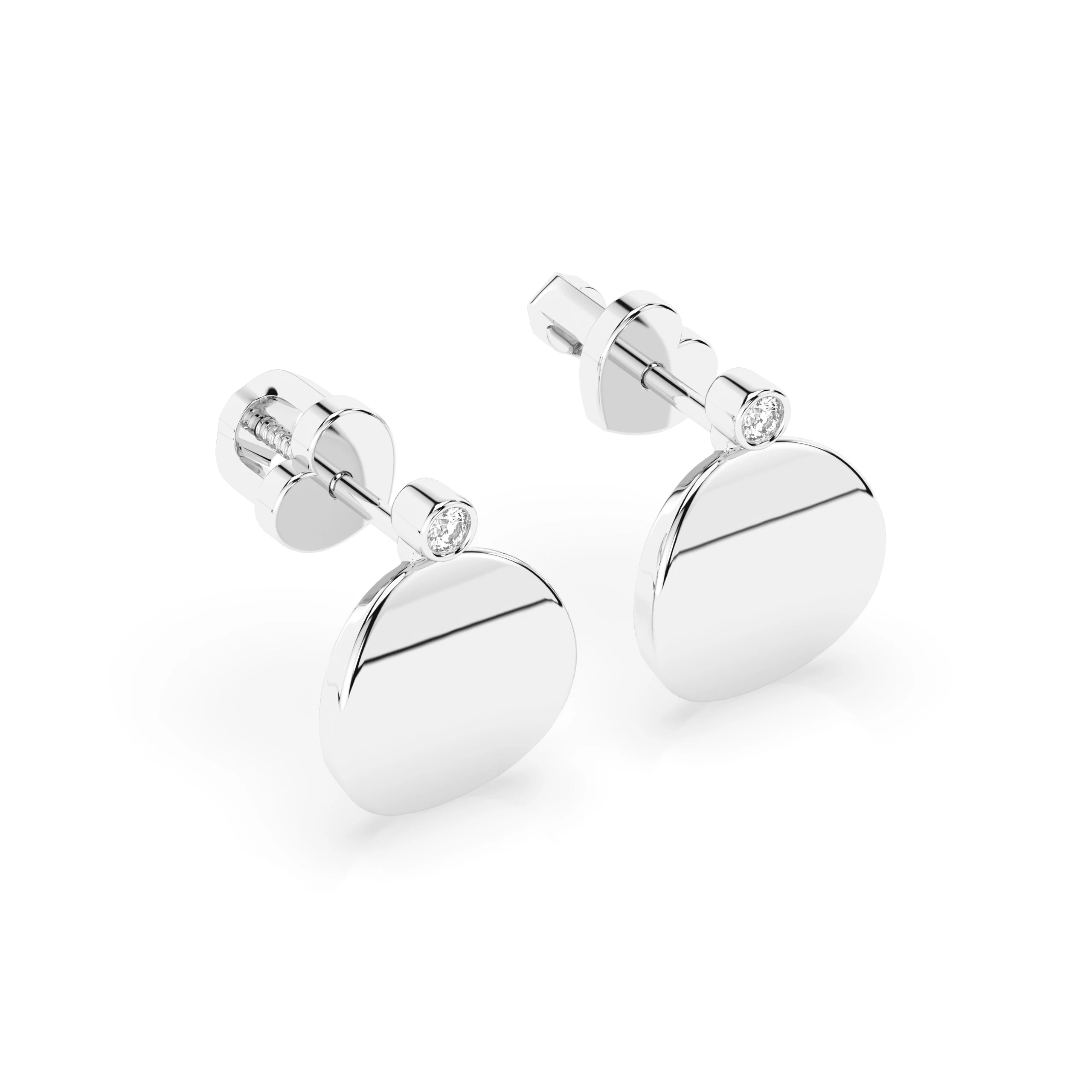 Minimalism Earring (Round), 0.04 ct — 102-10067