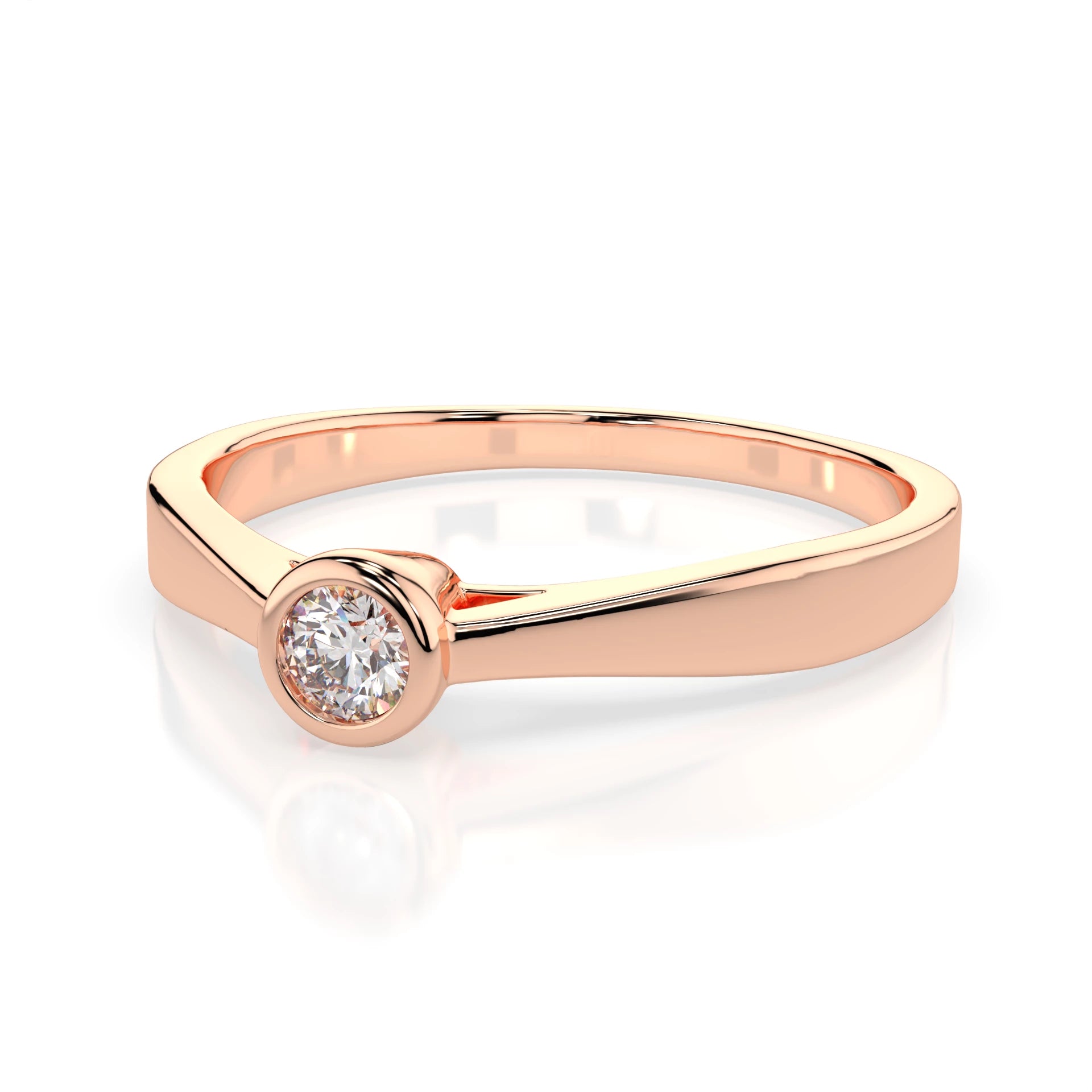 Solitaire Ring (Round), 0.15 ct — 101-10010(3.4)