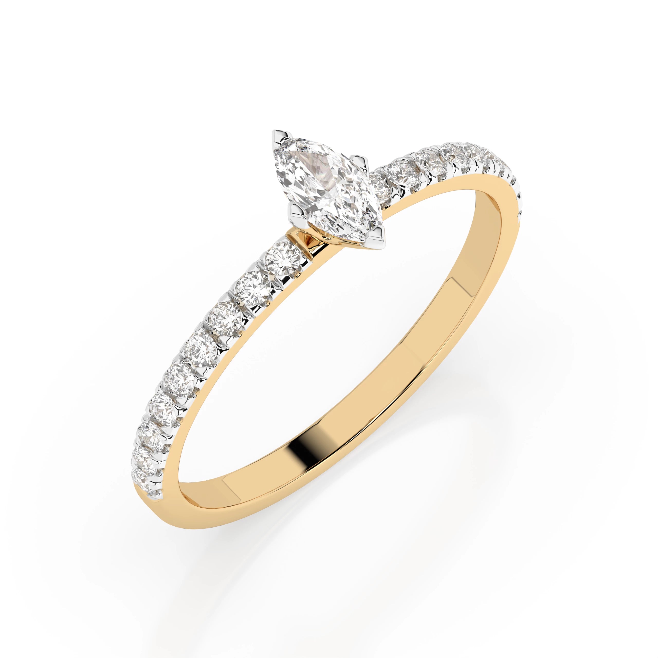 Solitaire Eternity Ring (Marquise), 0.15 ct — 101-10181/4(0.15)MARQUISE