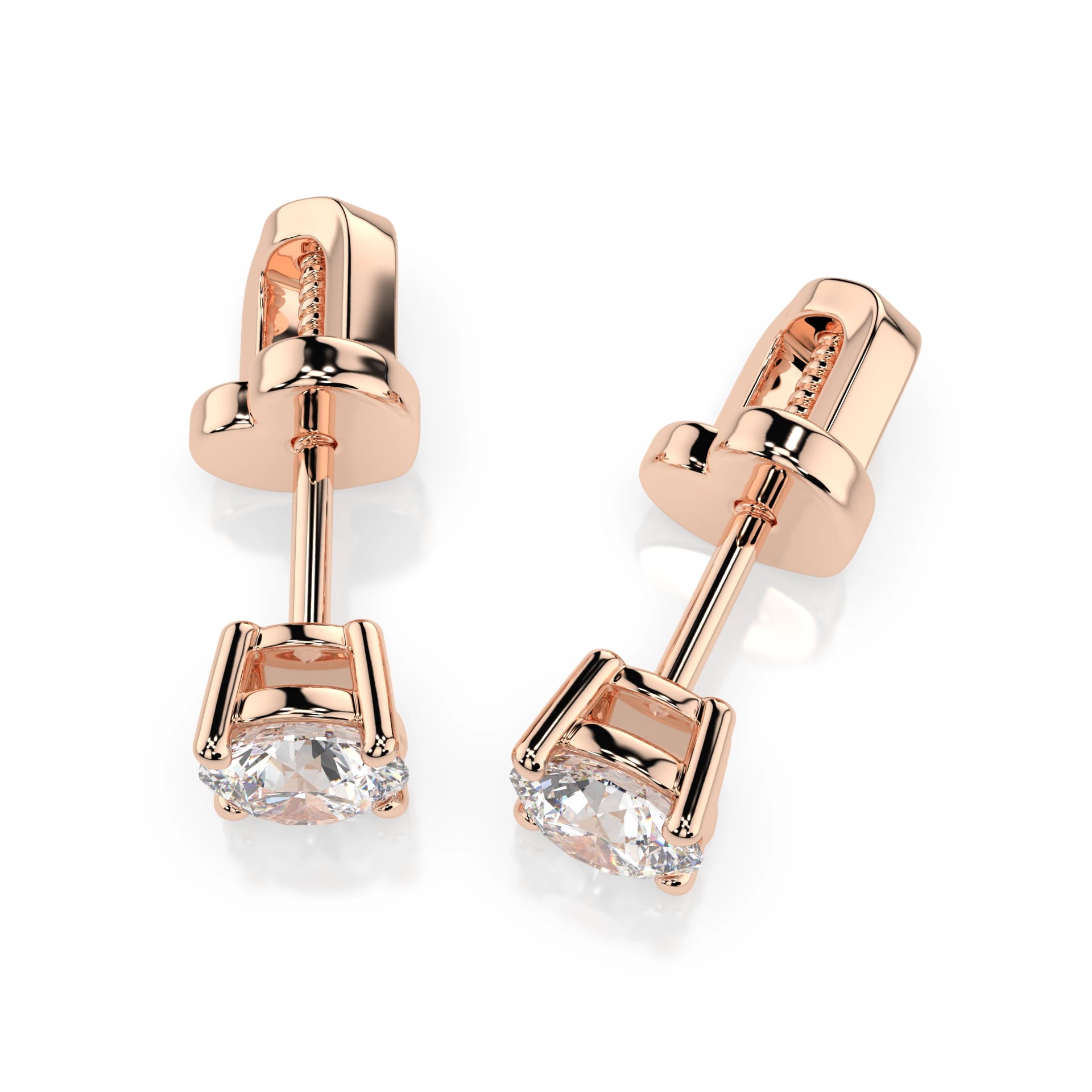 Solitaire Butterfly Earring (Round), 0.5 ct — 102-10012/1(4.0)