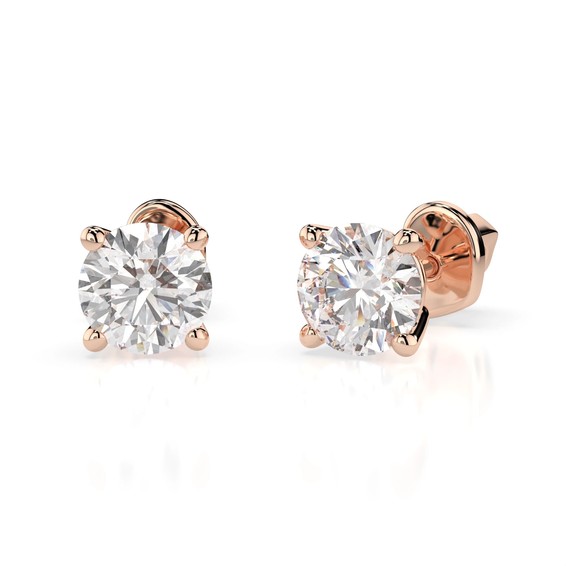 Solitaire Butterfly Earring (Round), 1.0 ct — 102-10012/1(5.1)