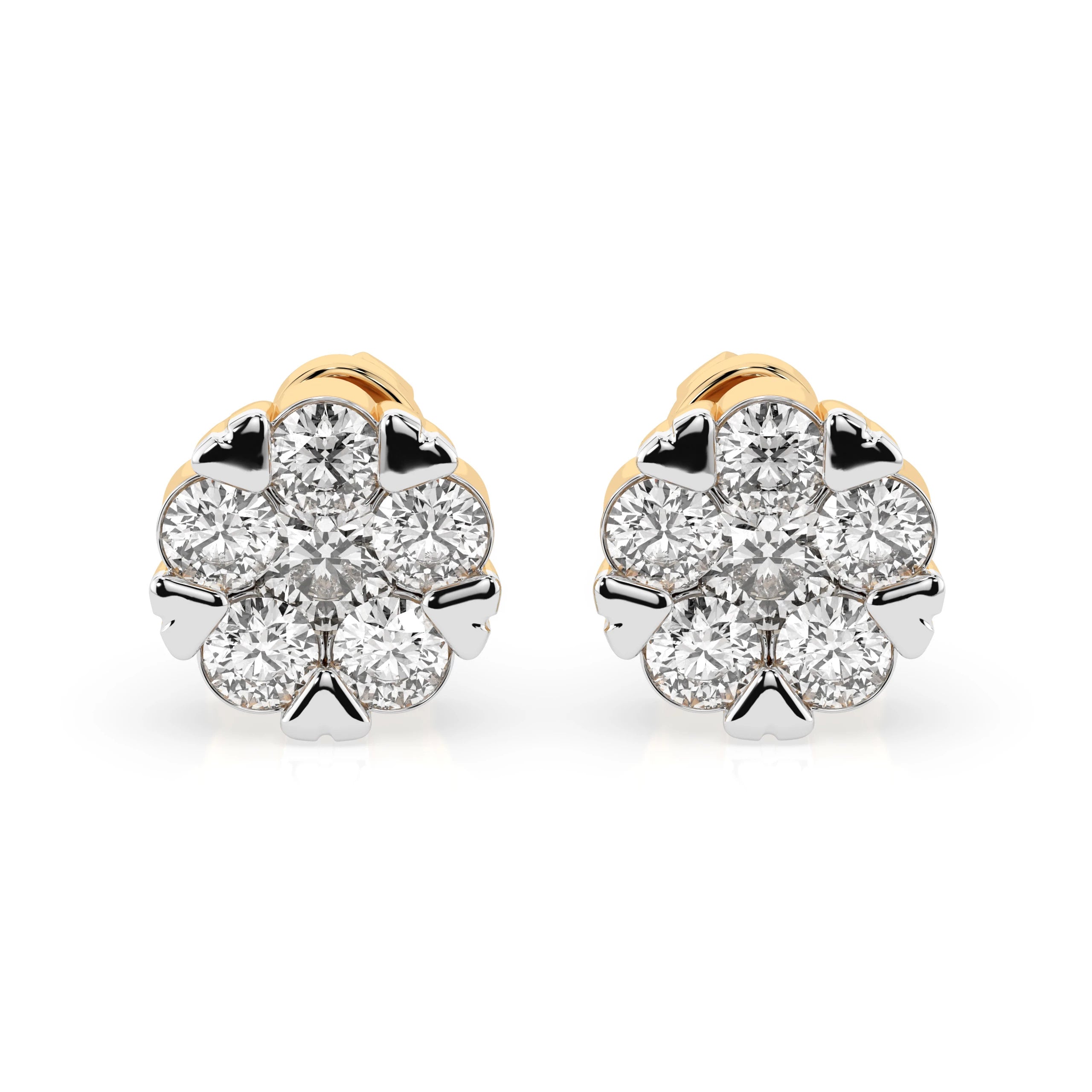 Illusion Earring (Round), 0.3 ct — 102-10015/2(3.4)