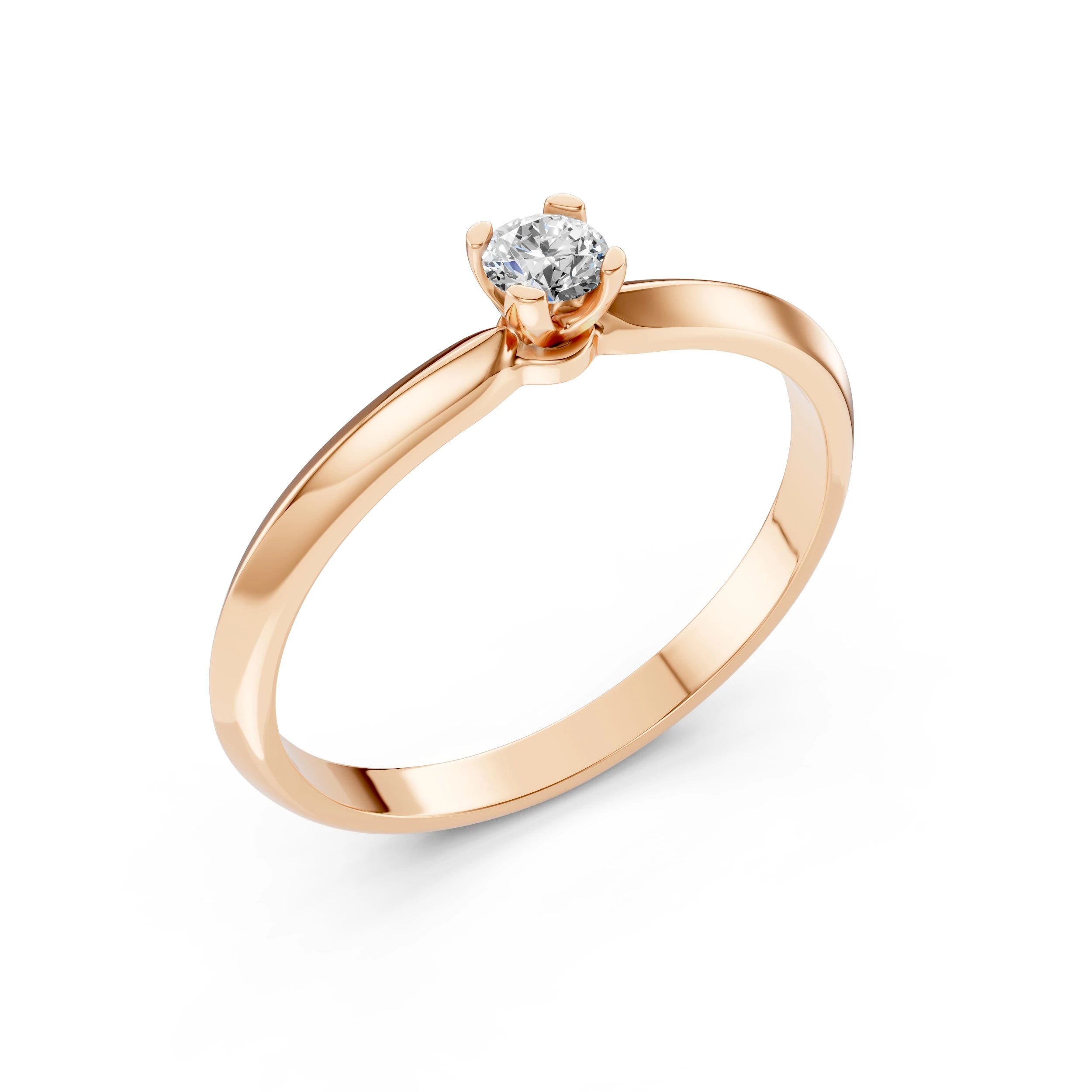 Solitaire Ring (Round), 0.15 ct — 101-10089(3.4)