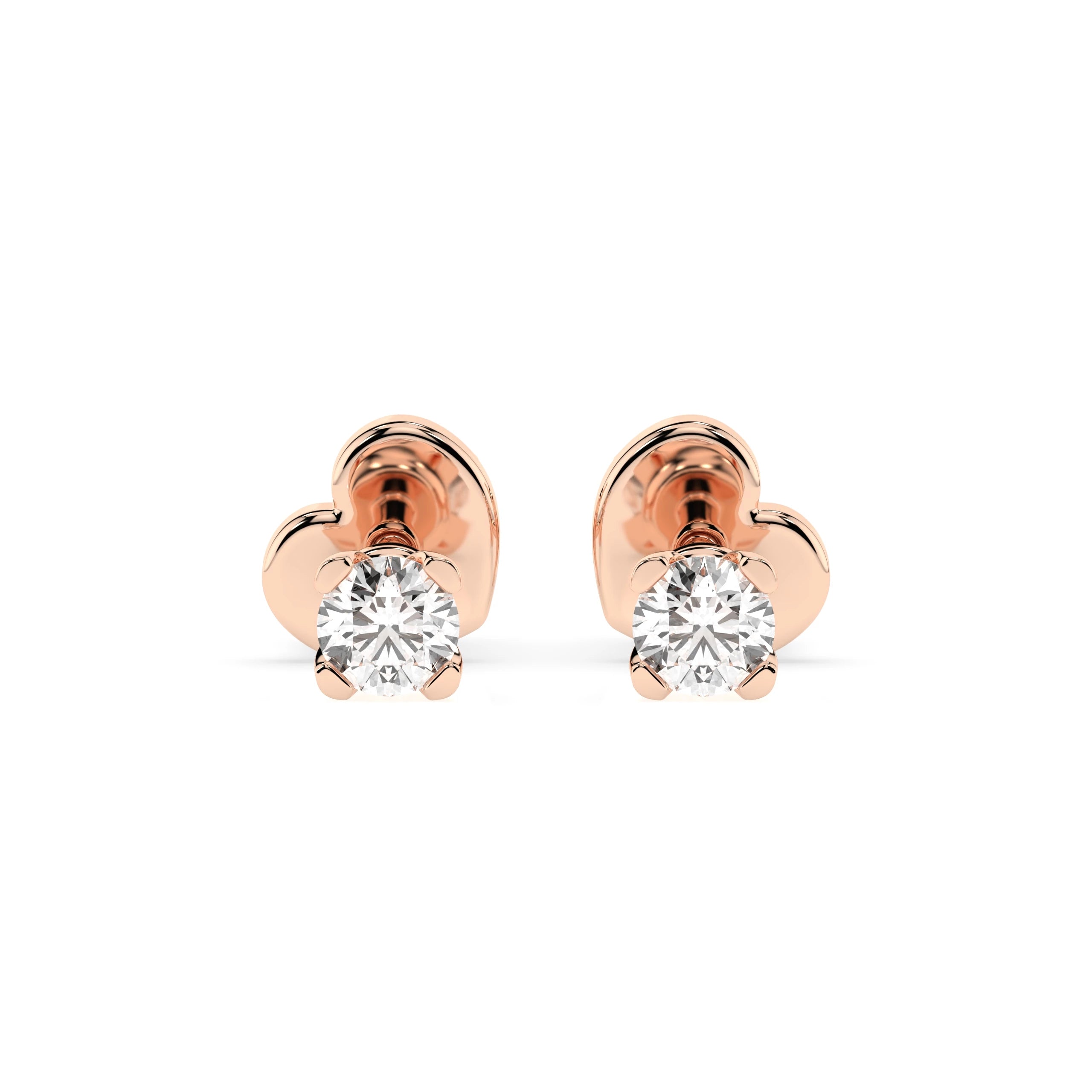 Solitaire Butterfly Earring (Round), 0.2 ct — 102-10089/2(3.0)