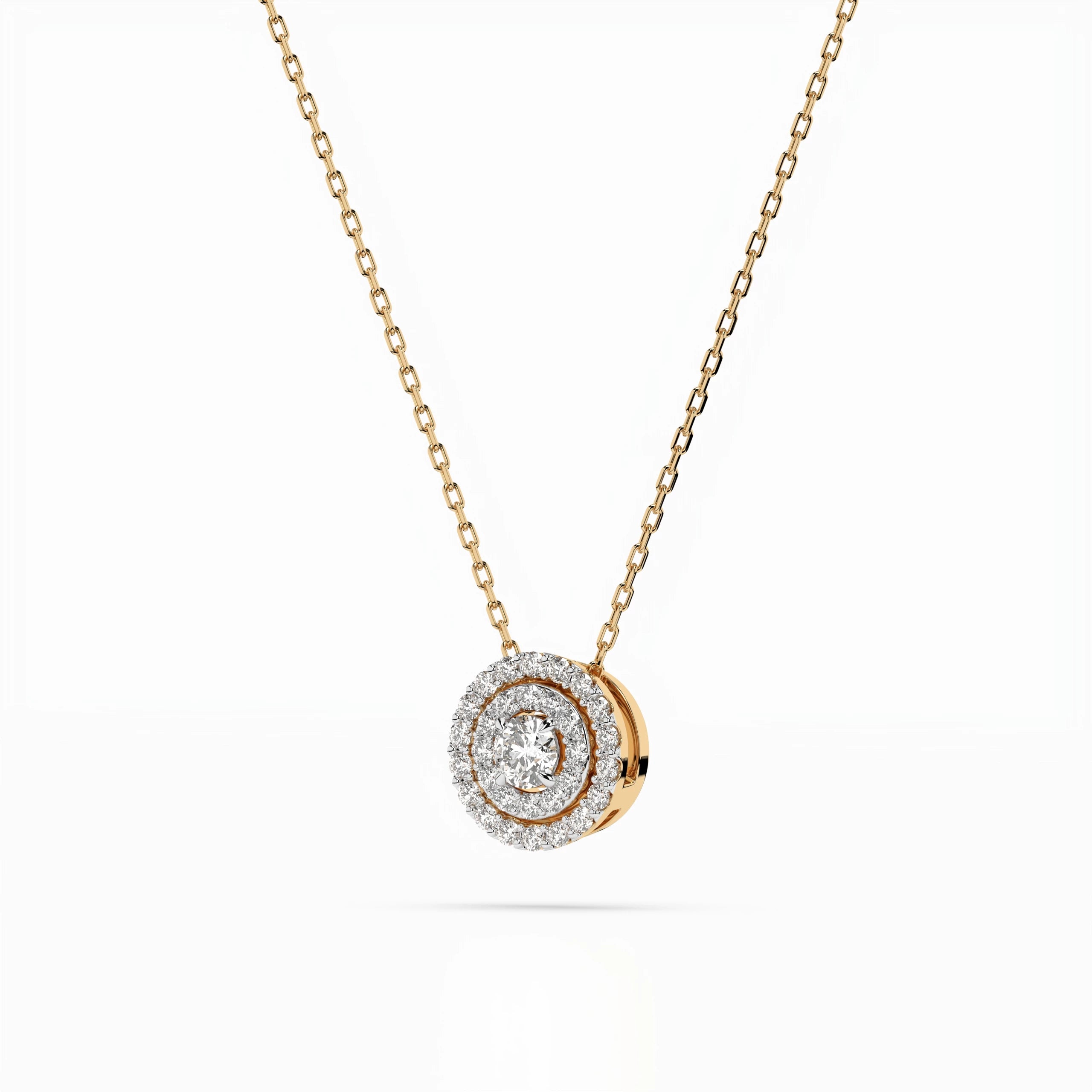 Illusion Necklace (Round), 0.09 ct — 104-10043