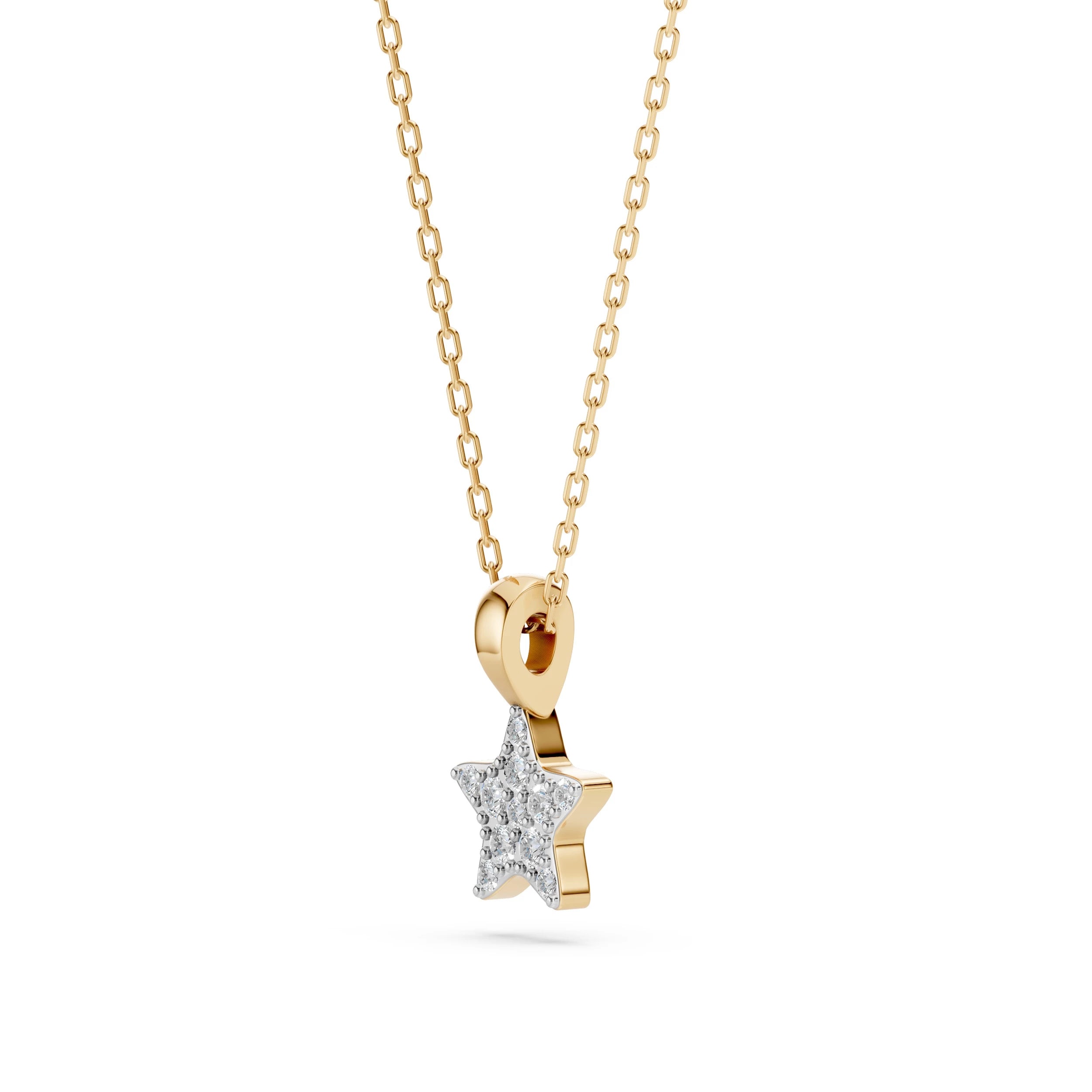 Minimalism Necklace (Round), 0.03 ct — 104-10077