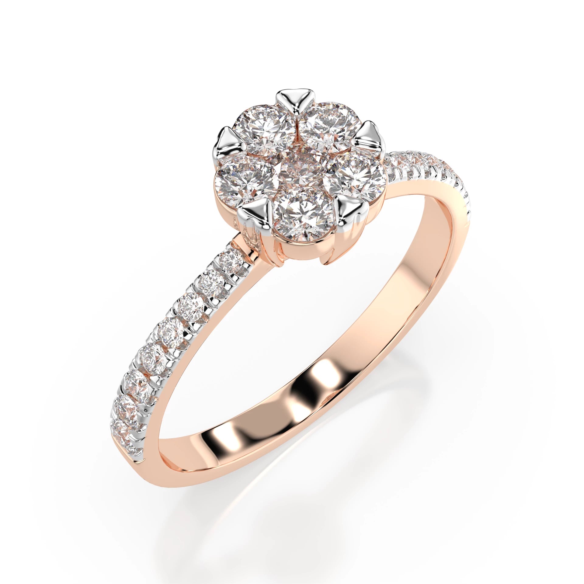 Illusion Ring (Round), 0.1 ct — 101-10015/4(3.0)