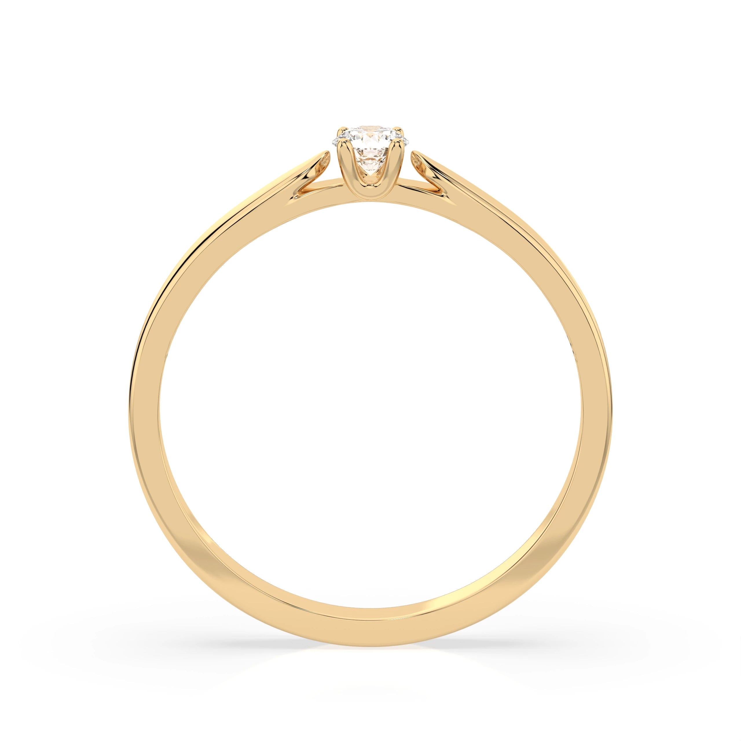 Solitaire Ring (Round), 0.08 ct — 101-10046(2.7)