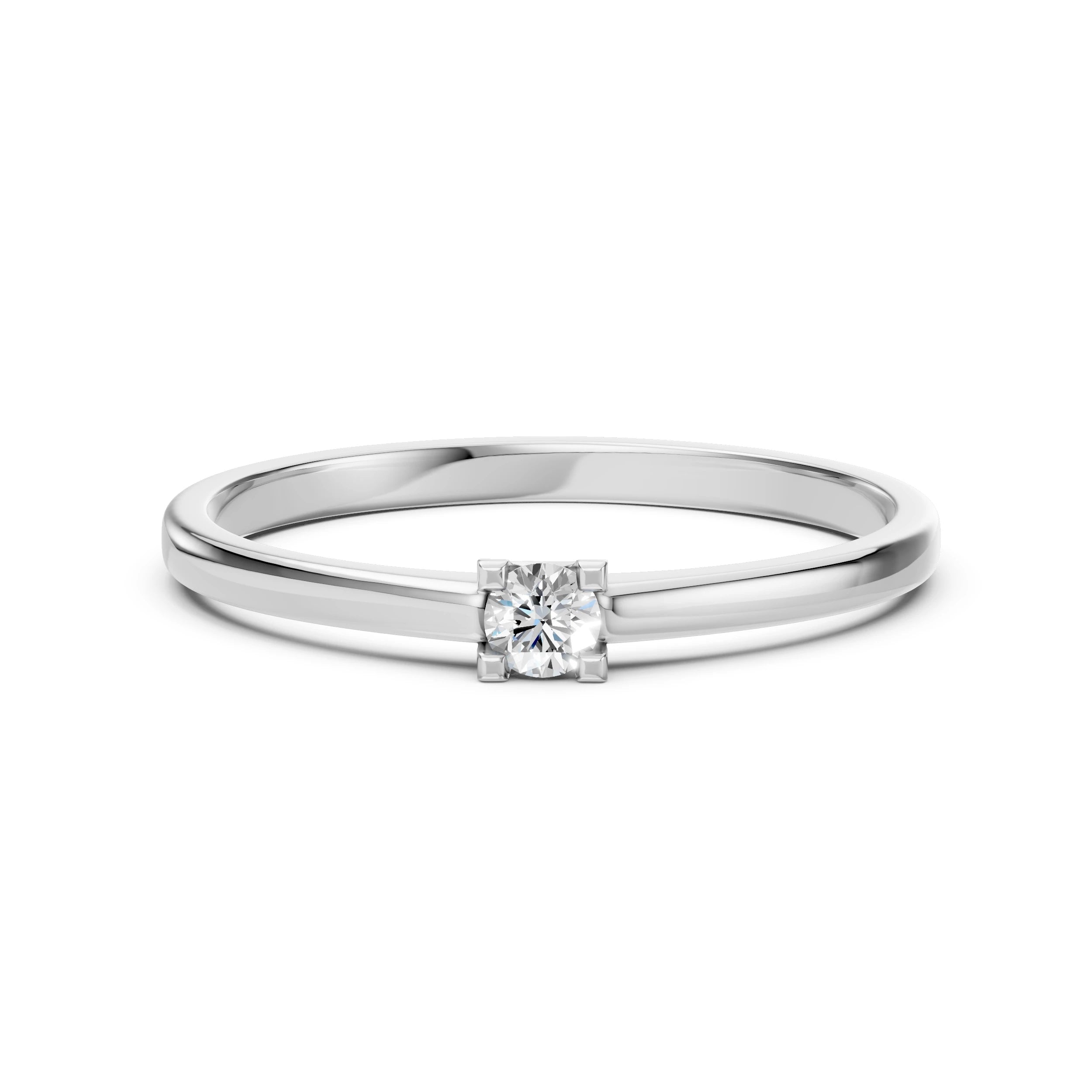 Solitaire Ring (Round), 0.1 ct — 101-10117(3.0)