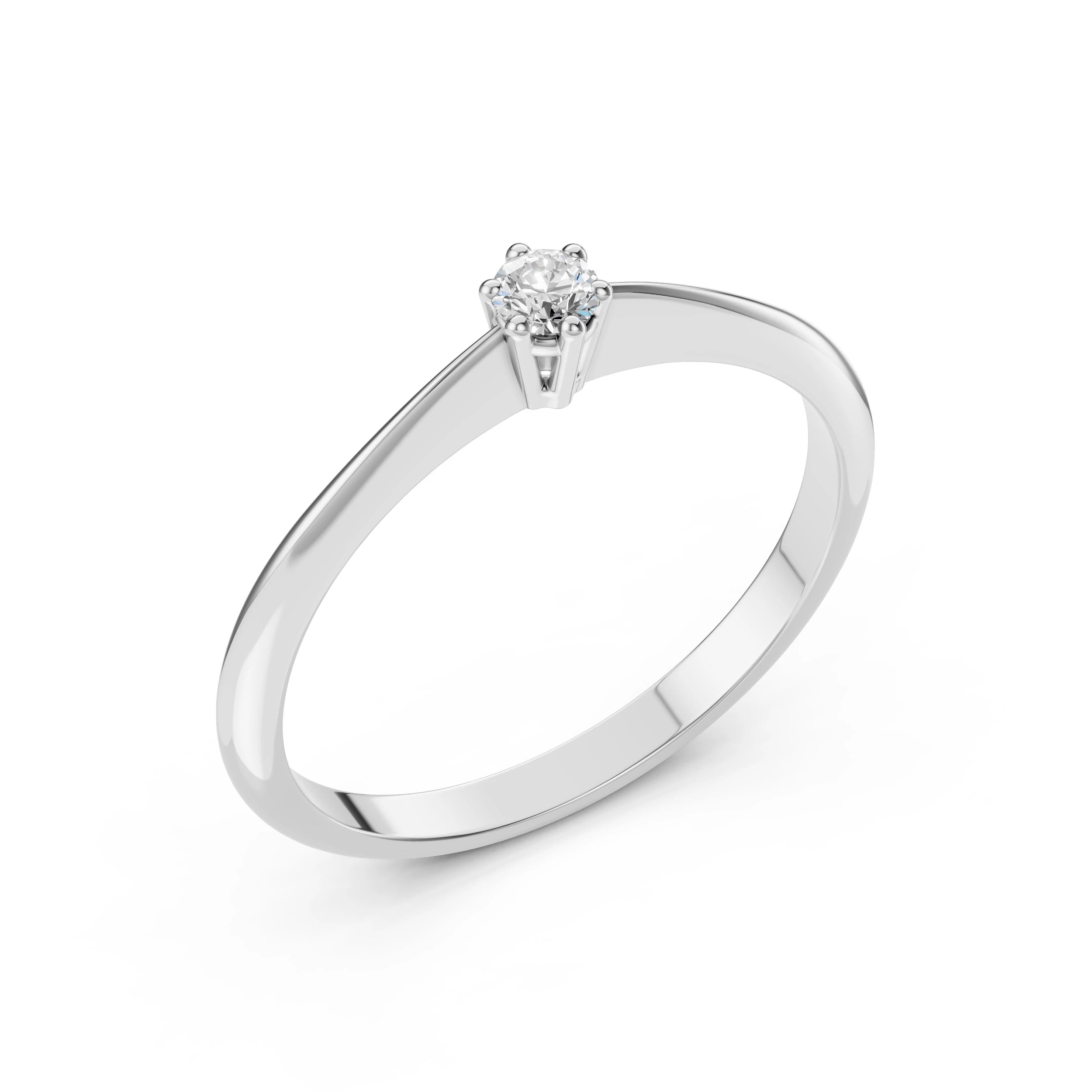 Solitaire Ring (Round), 0.1 ct — 101-10027(3.0)