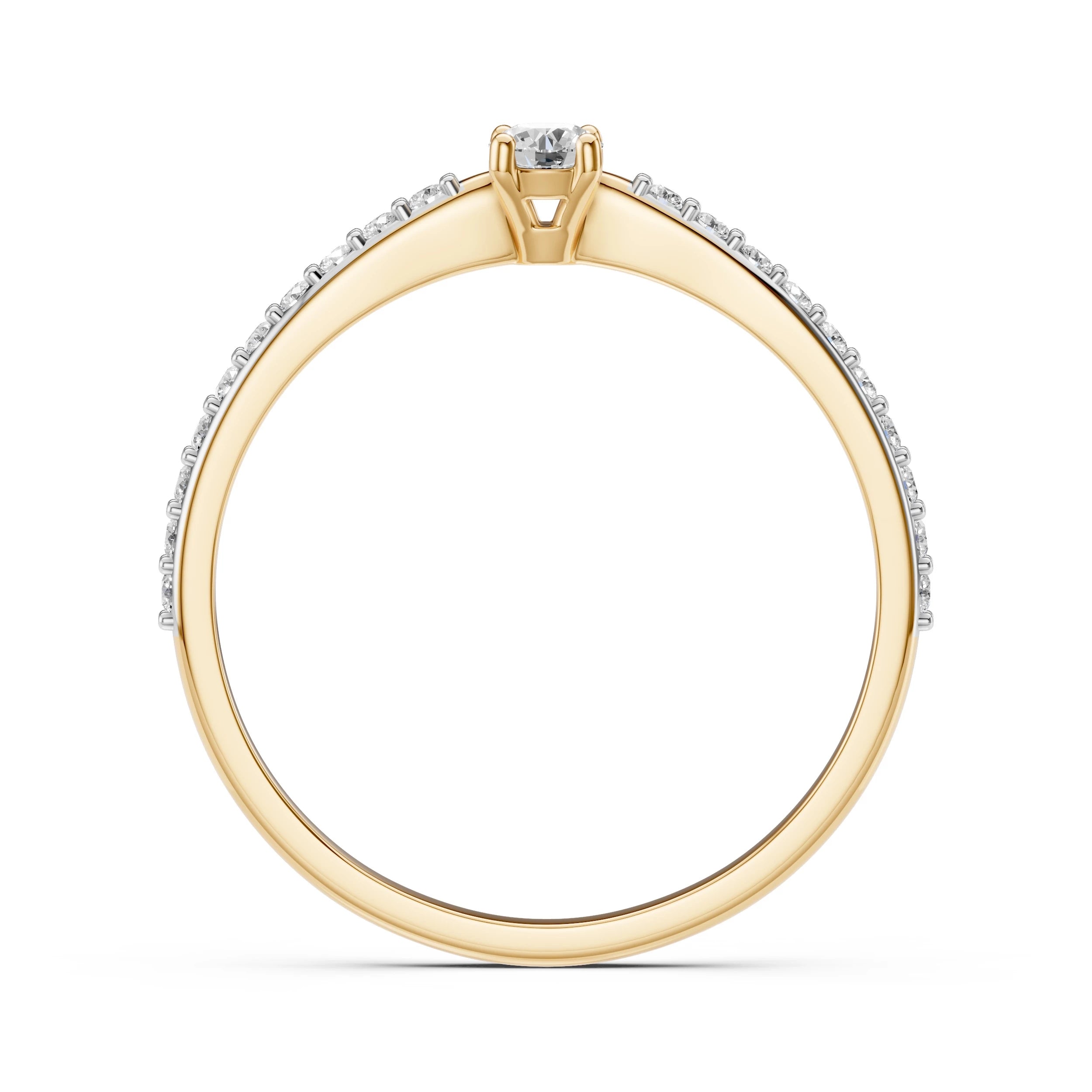 Solitaire Eternity Ring (Round), 0.1 ct — 101-10116/2(3.0)