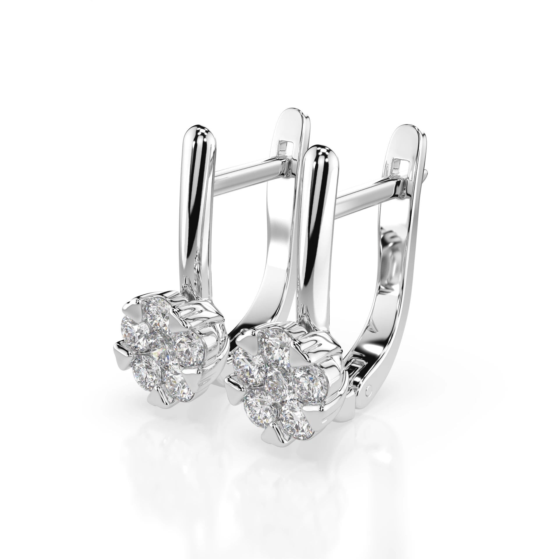 Illusion Earring (Round), 0.12 ct — 102-10015/1(2.5)