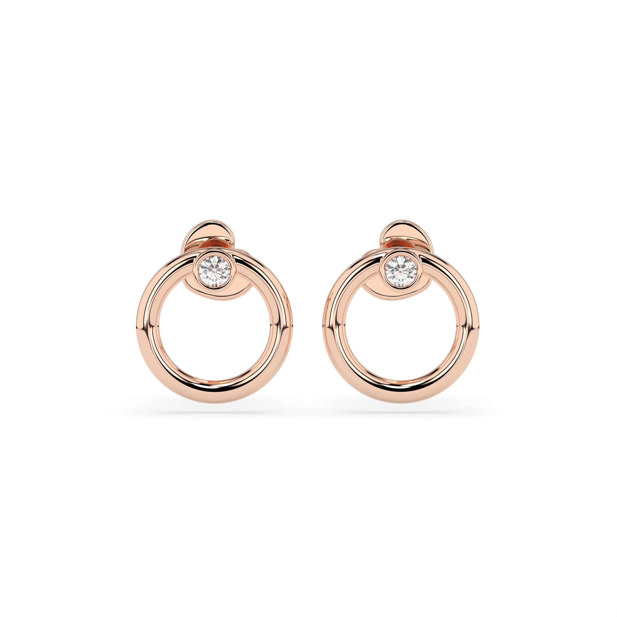 Minimalism Earring (Round), 0.06 ct — 102-10170