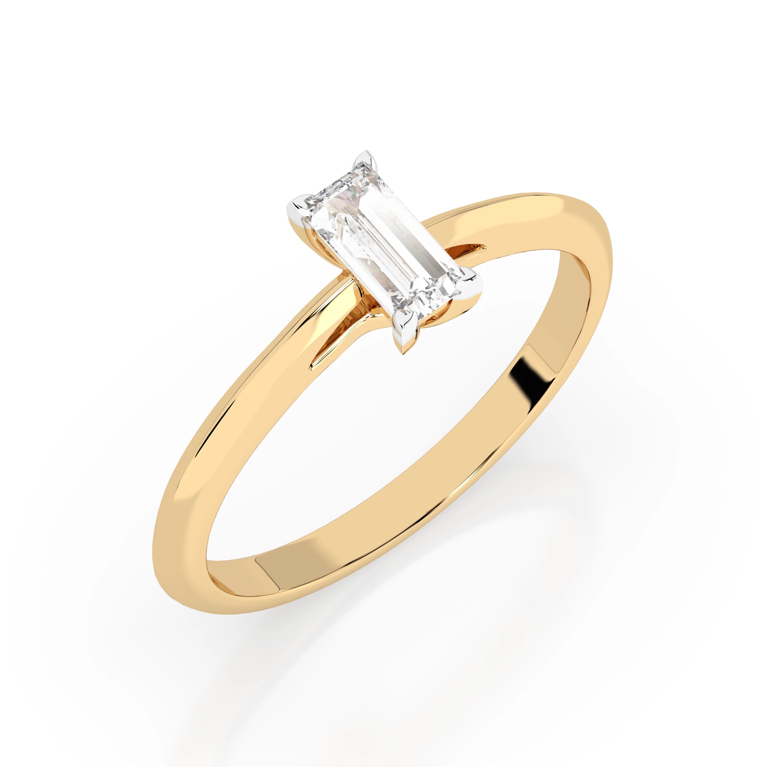 Solitaire Ring (Baguette), 0.3 ct — 101-10190(0.30)BAQ