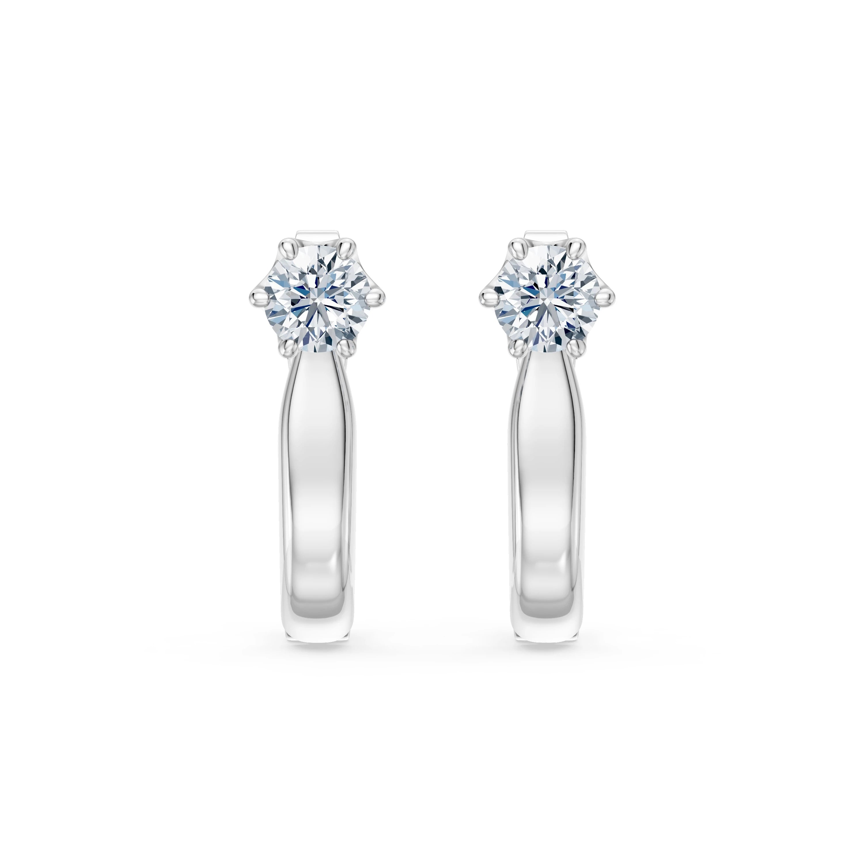 Solitaire English Lock Earring, 0.5 ct — 102-10040(4.0)