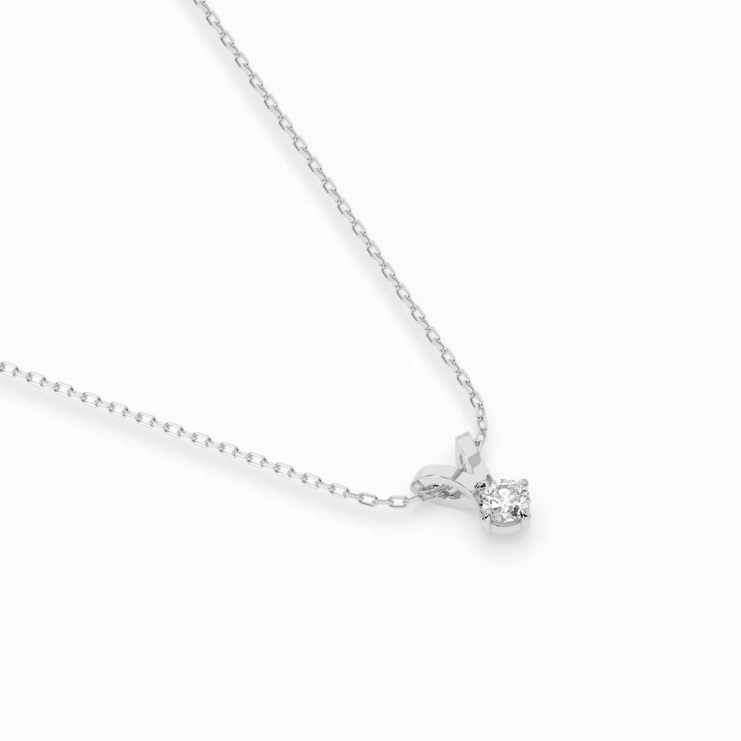 Solitaire Necklace (Round), 0.1 ct — 104-10037(3.0)