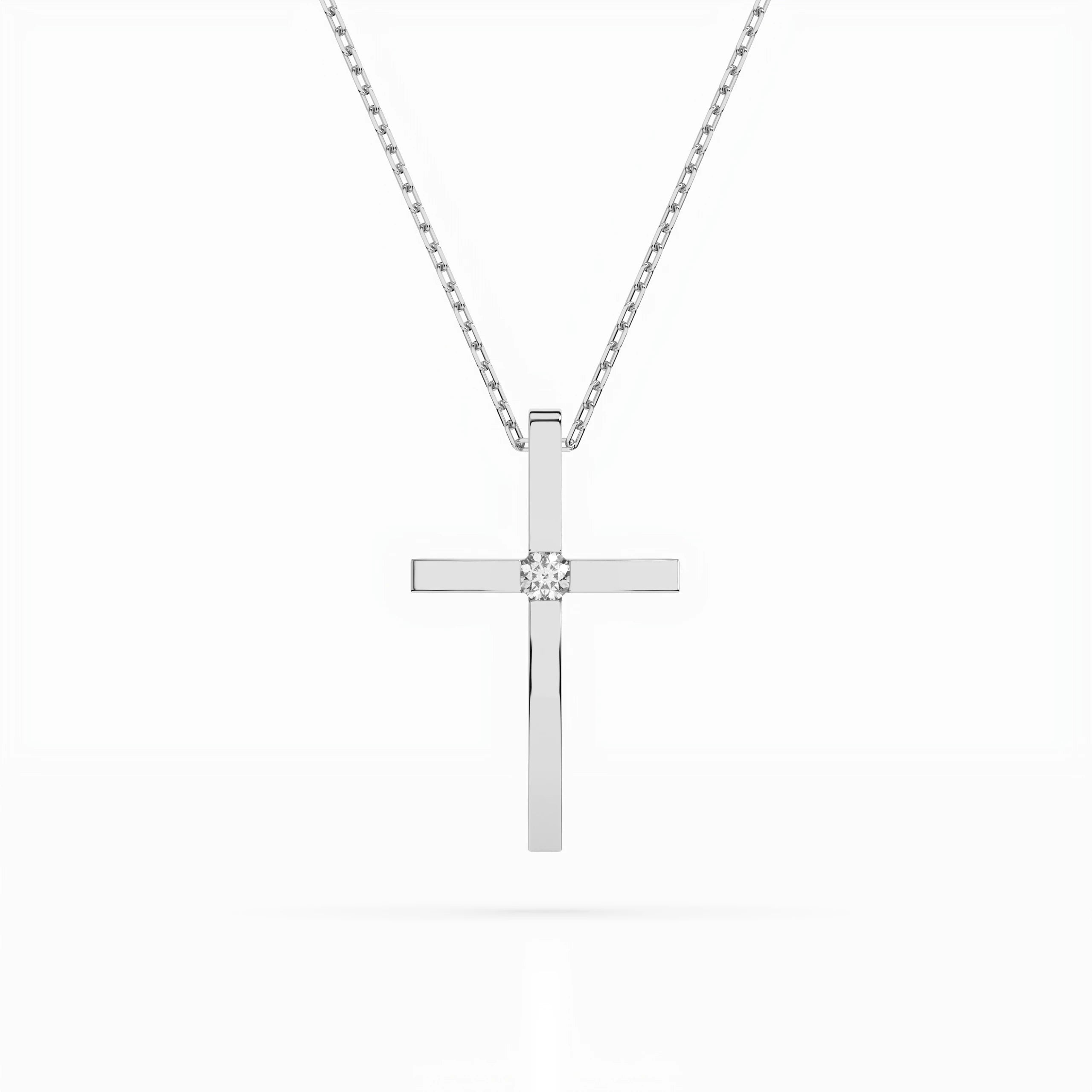 Minimalism Necklace (Round), 0.03 ct — 104-10031