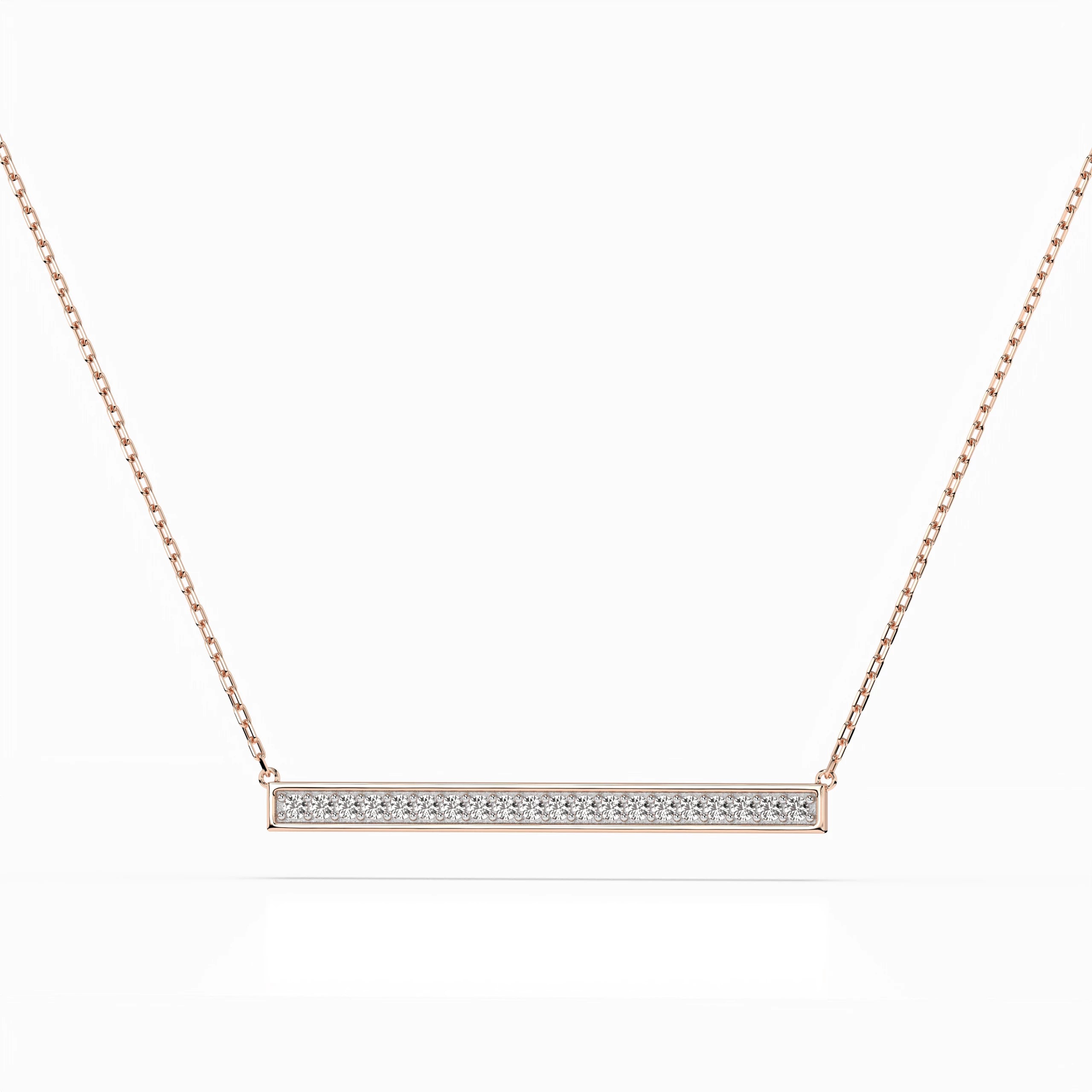 Minimalism Necklace (Round), 0.12 ct — 104-10024