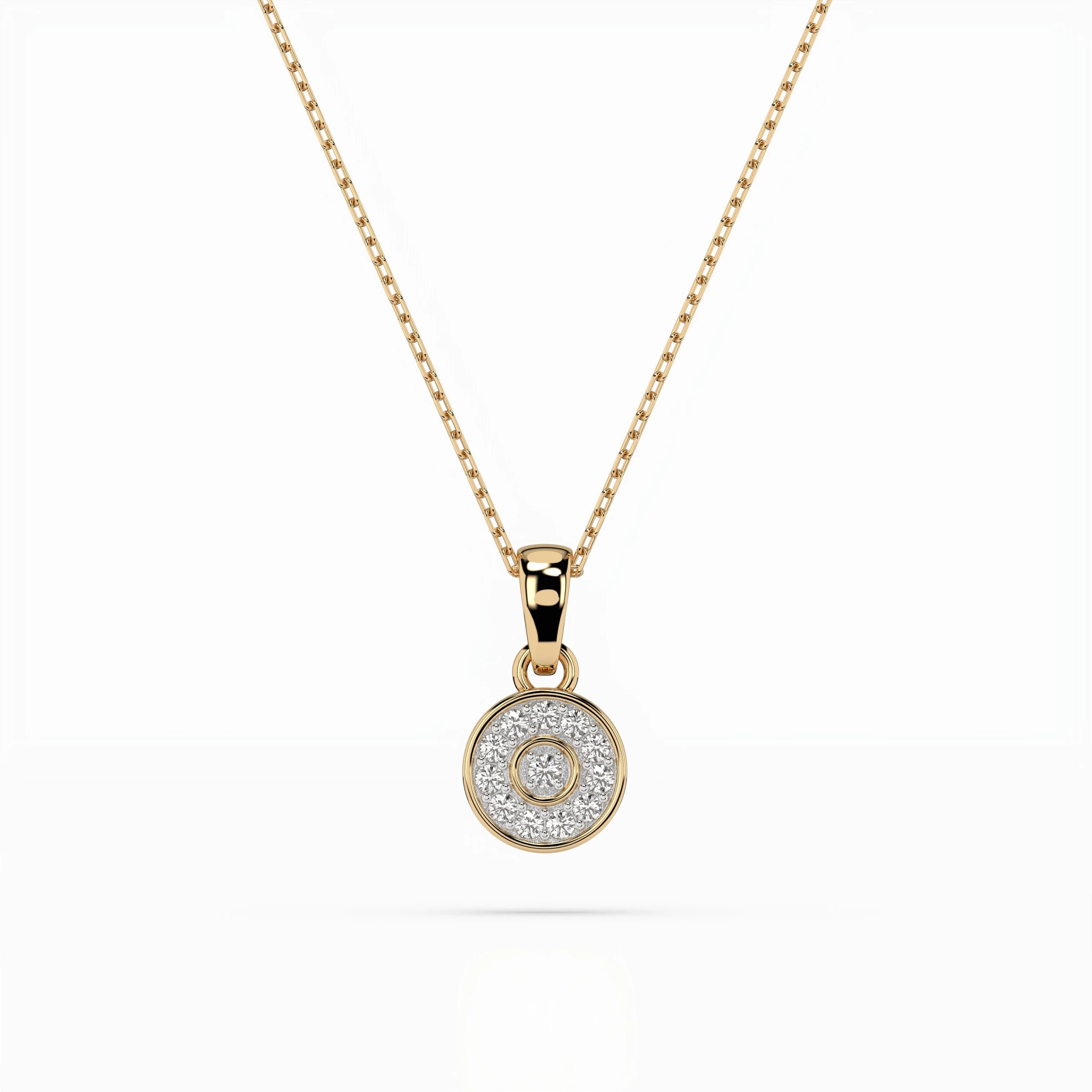 Illusion Necklace (Round), 0.01 ct — 104-10032