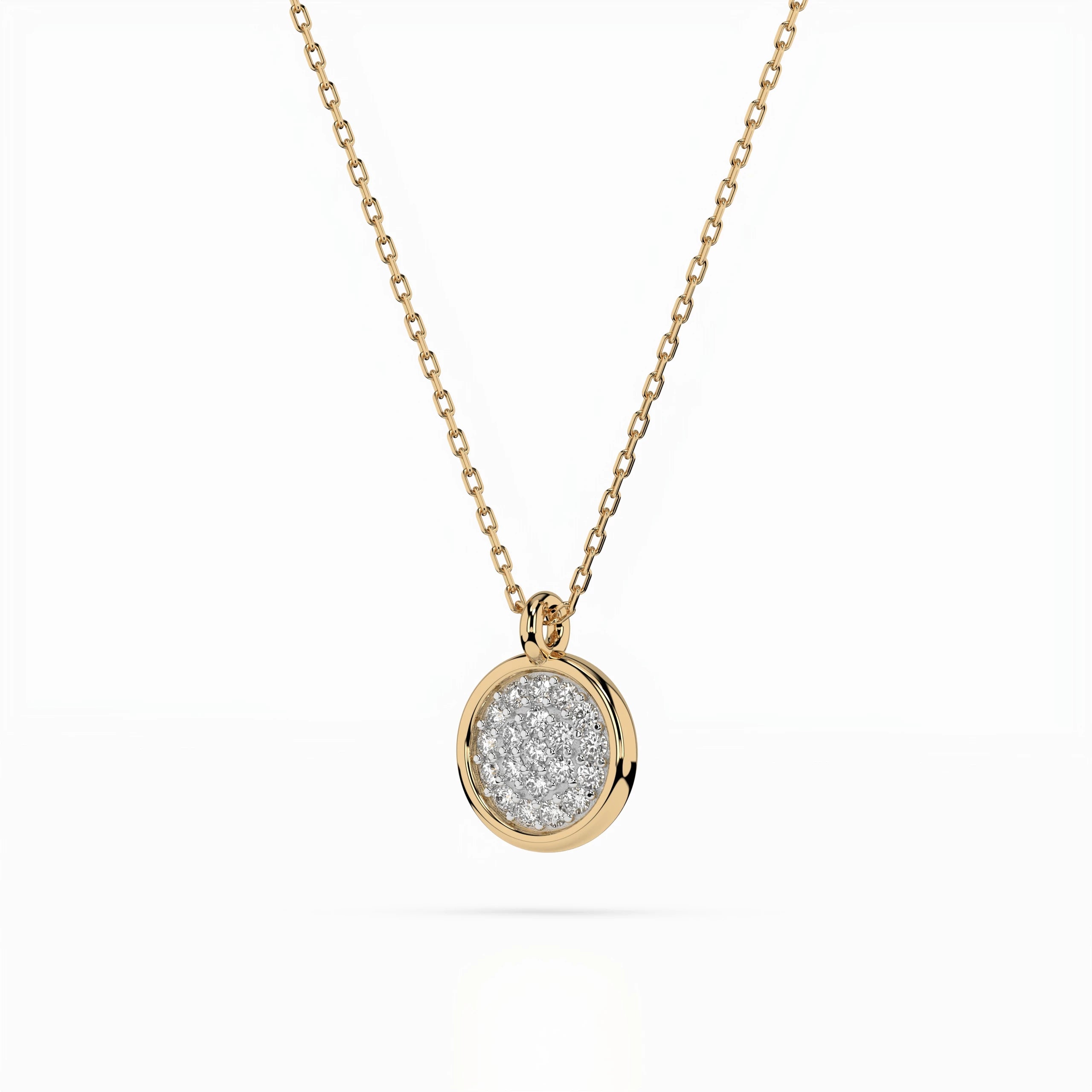 Illusion Necklace (Round), 0.12 ct — 104-10022