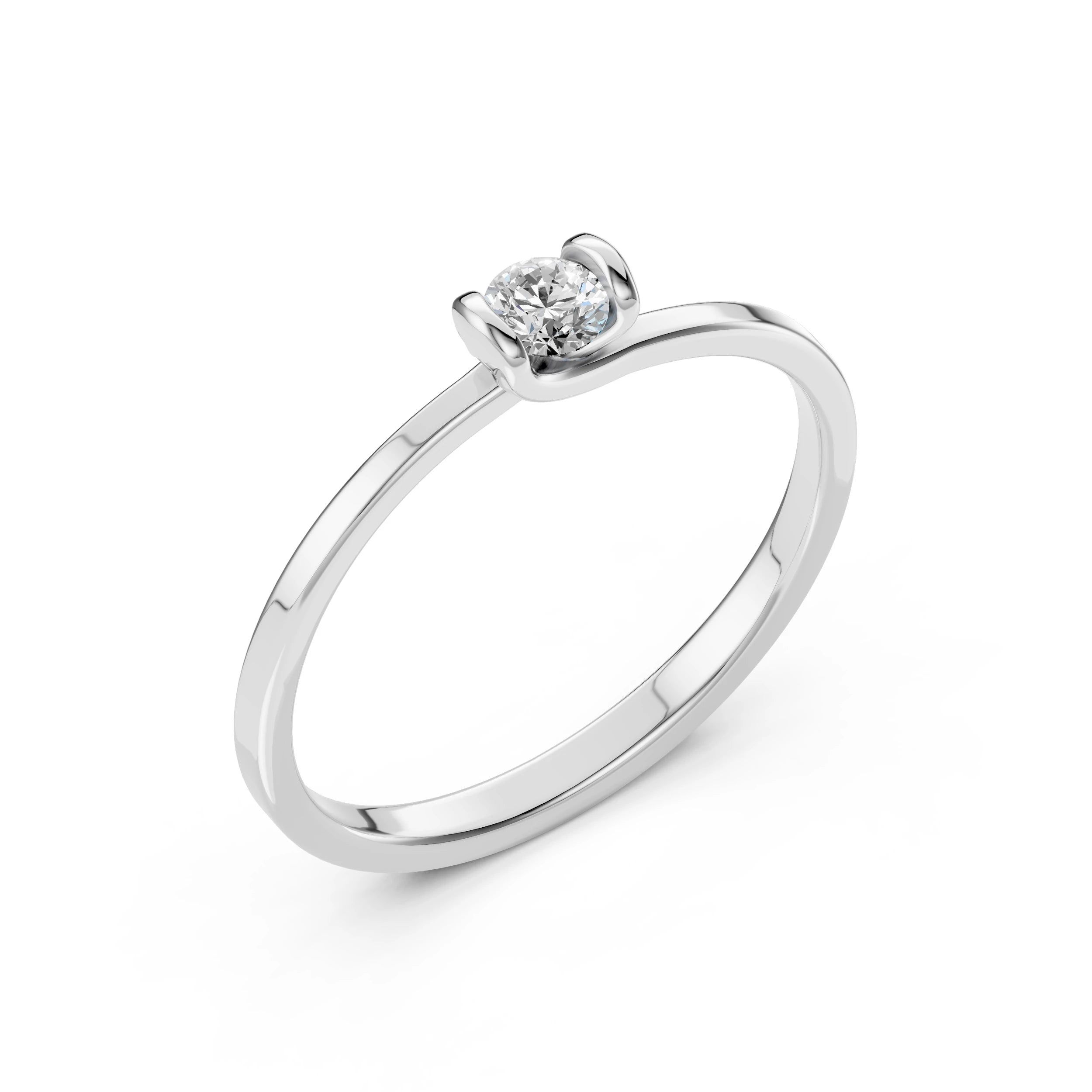 Solitaire Ring (Round), 0.15 ct — 101-10016(3.4)