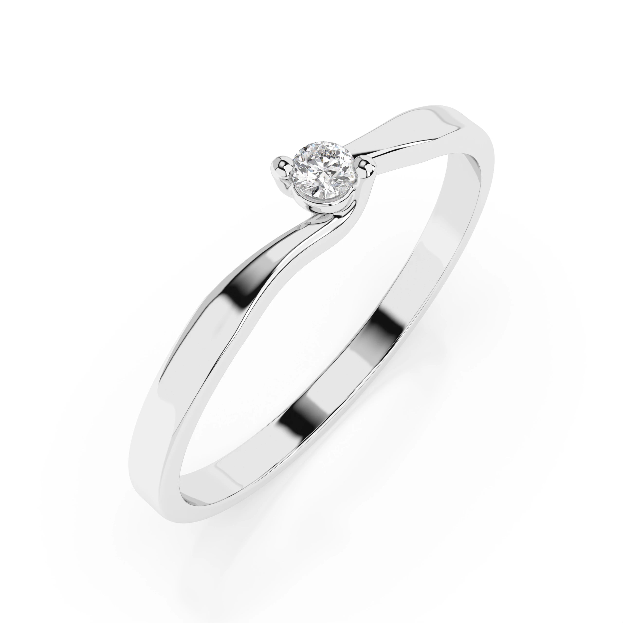 Solitaire Ring (Round), 0.04 ct — 101-10032(2.2)