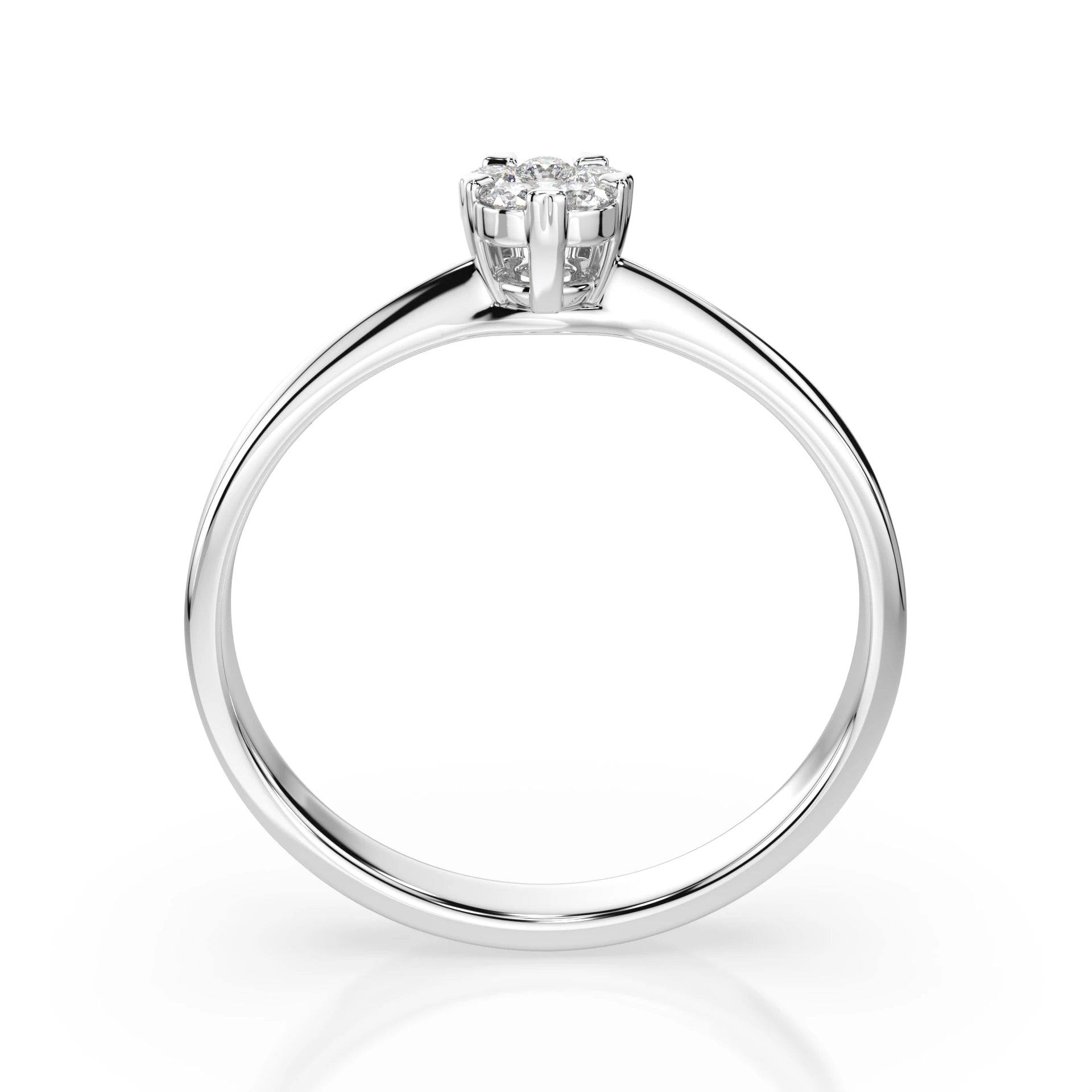 Illusion Ring (Round), 0.03 ct — 101-10015/1(2.0)