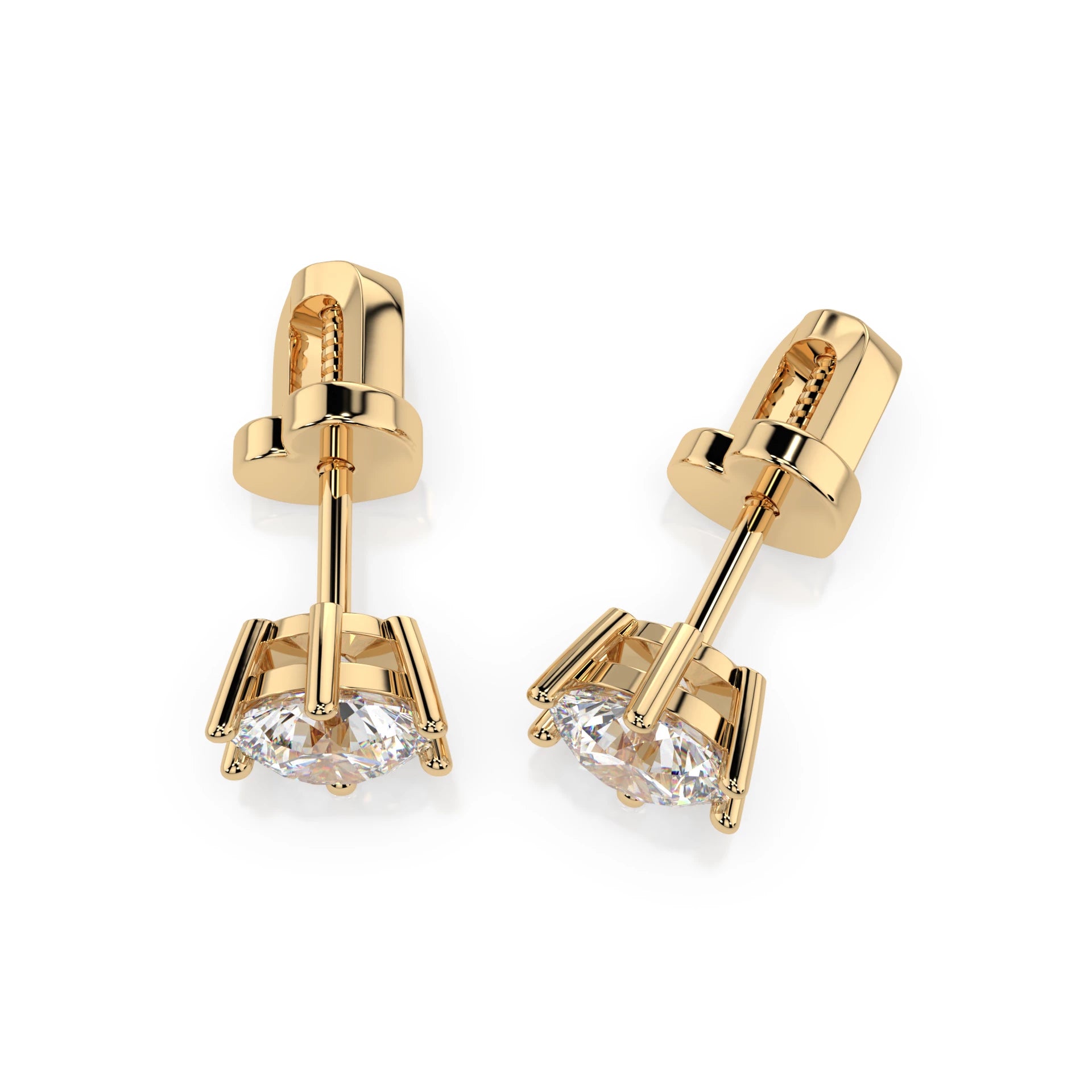 Solitaire Butterfly Earring (Round), 0.8 ct — 102-10151(4.7)
