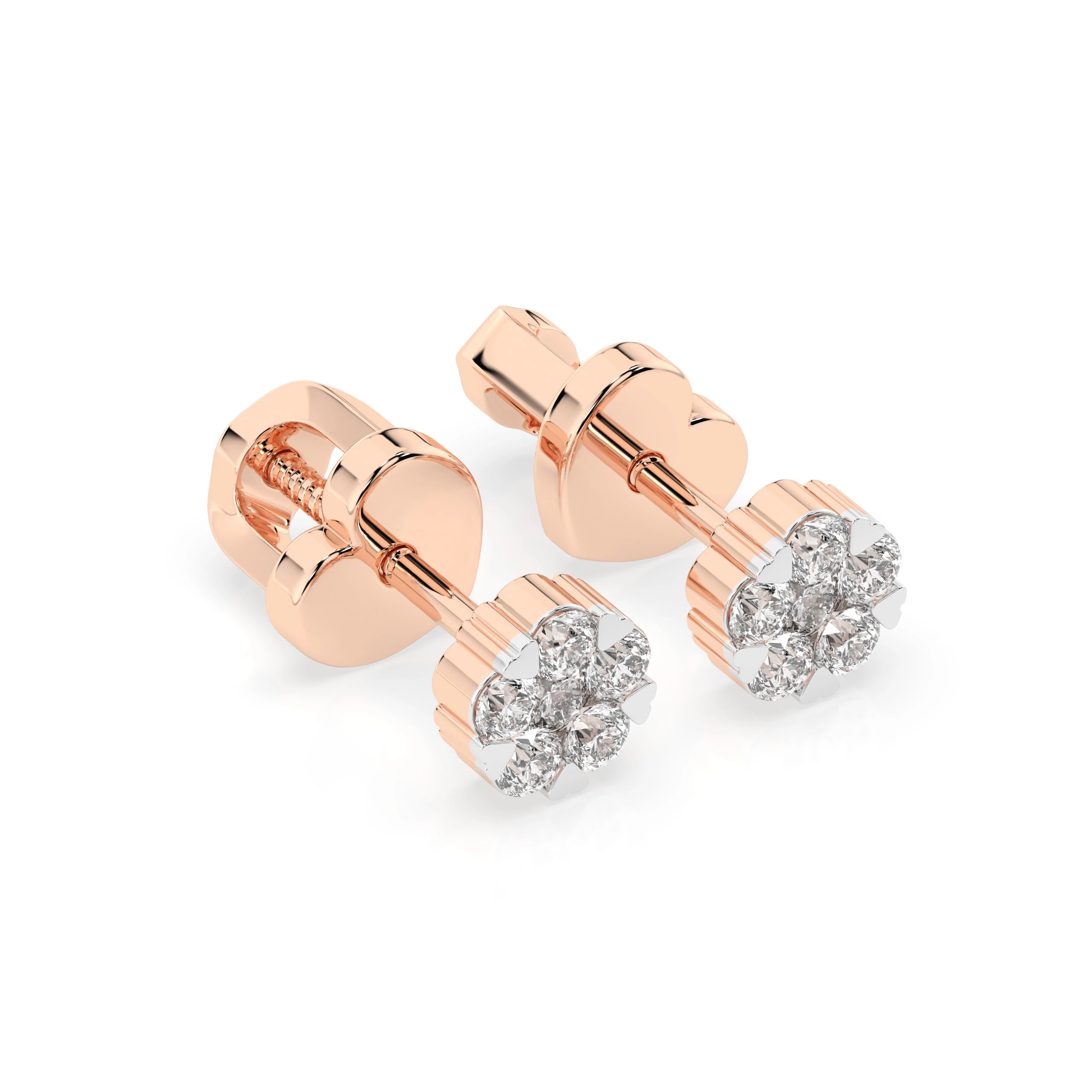 Illusion Earring (Round), 0.06 ct — 102-10015/2(2.0)