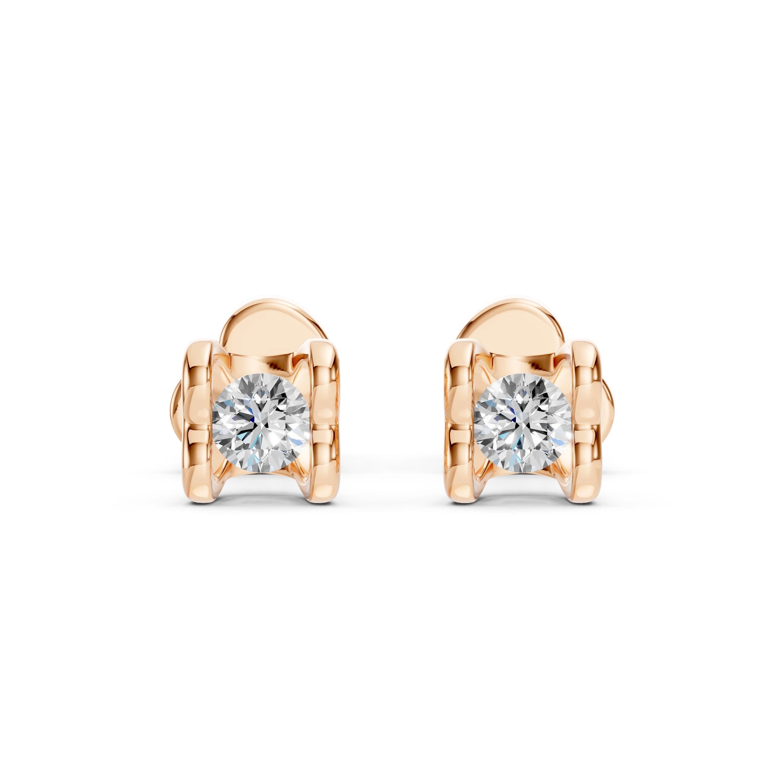 Solitaire Butterfly Earring (Round), 0.2 ct — 102-10013/2(3.0)