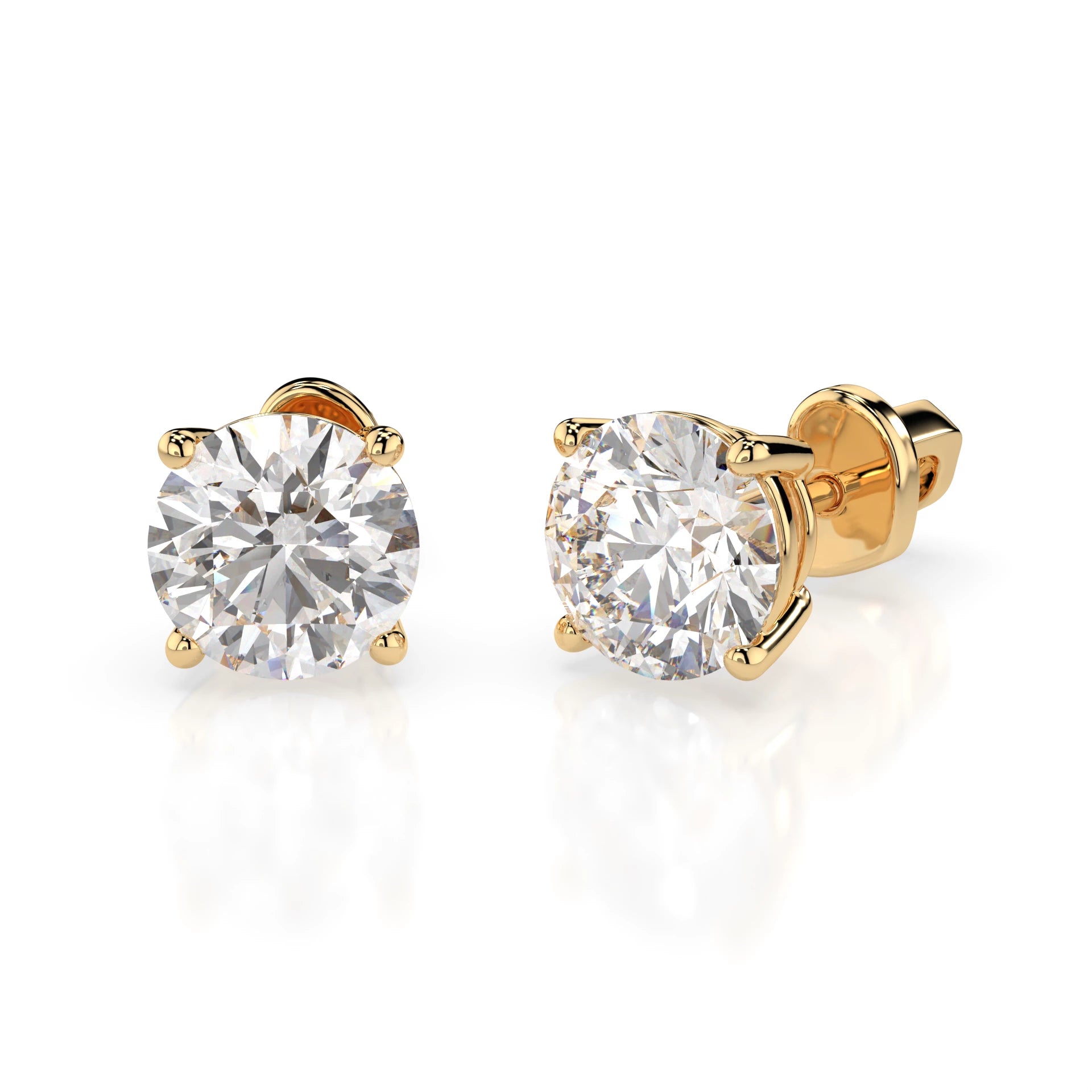 Solitaire Butterfly Earring (Round), 2.0 ct — 102-10012/1(6.5)