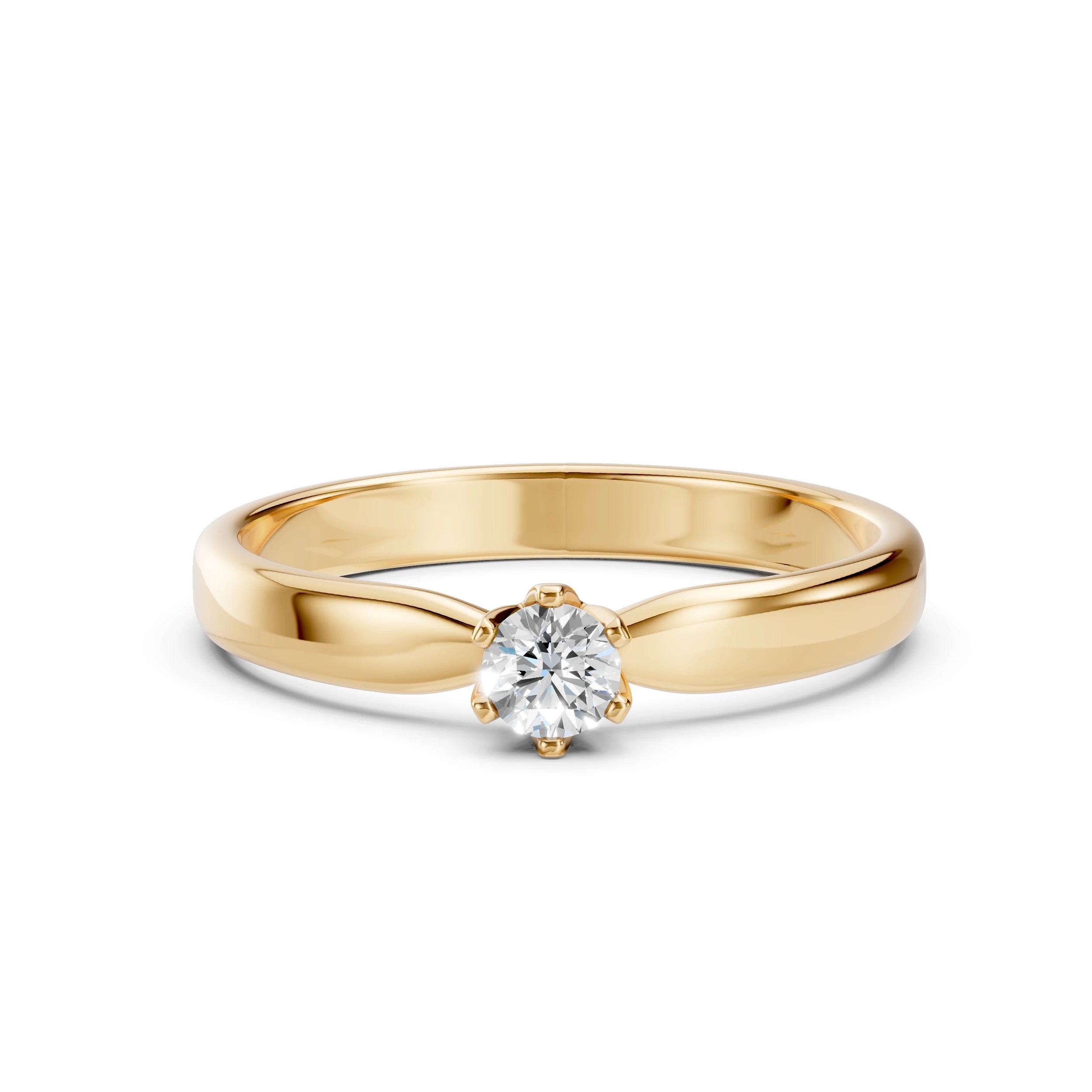Solitaire Ring (Round), 0.2 ct — 101-10040(3.7)