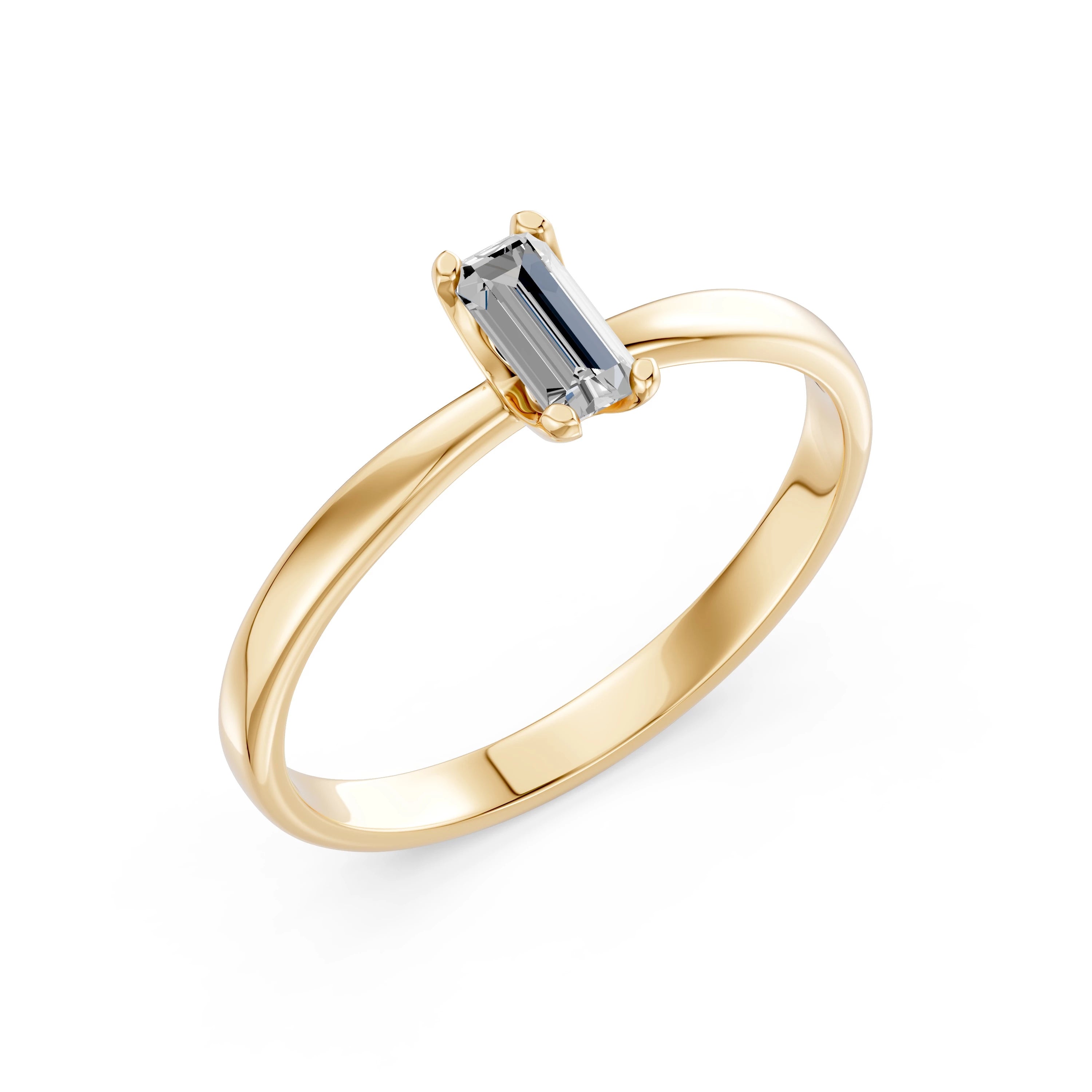 Solitaire Ring, 0.3 ct — 101-10194(0.30)BAQ