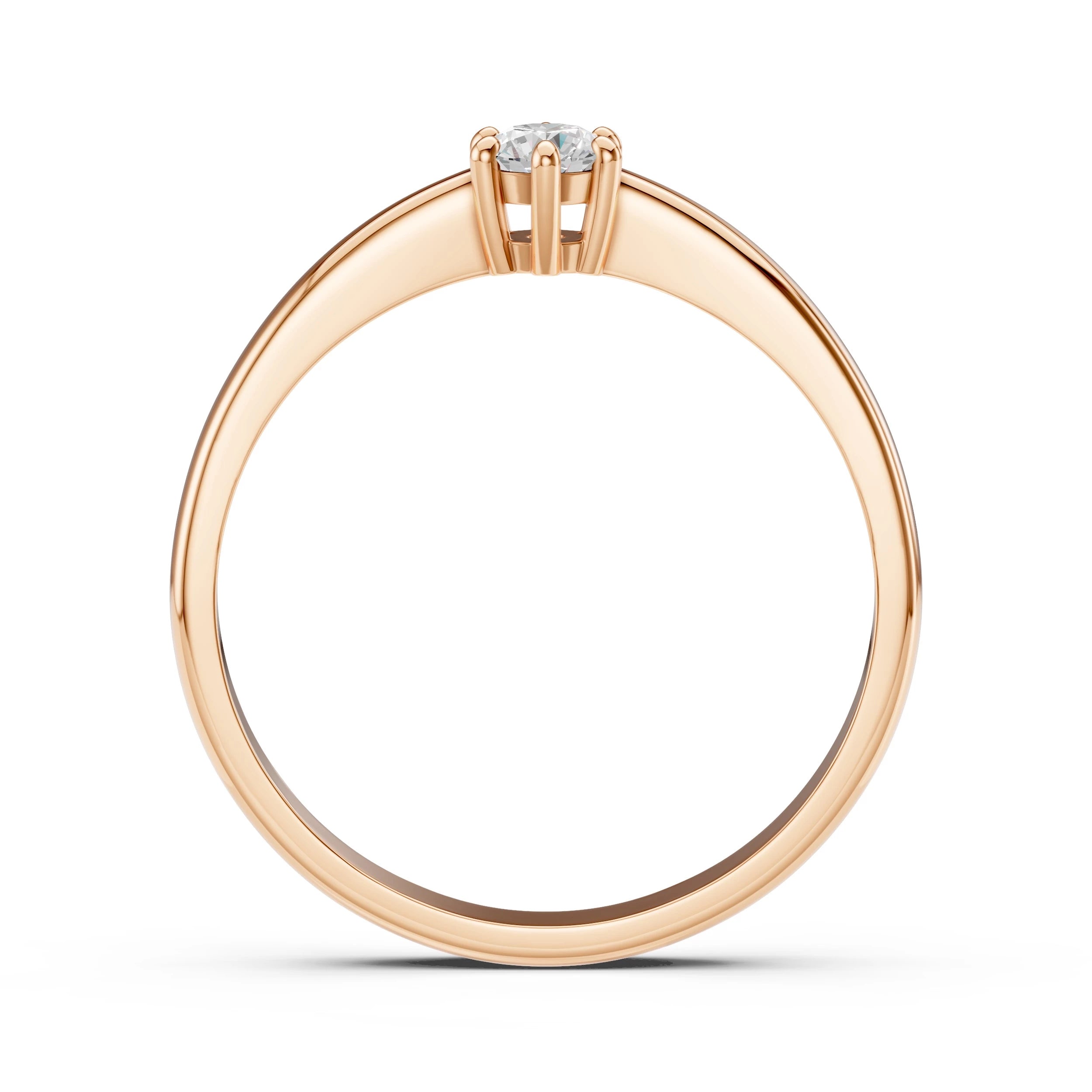 Solitaire Ring (Round), 0.15 ct — 101-10151(3.4)