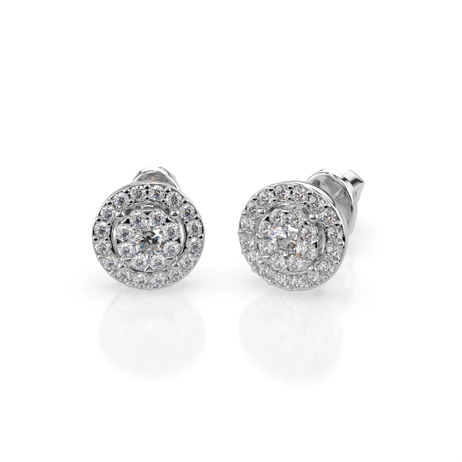 Illusion Earring (Round), 0.12 ct — 102-10018(2.5)