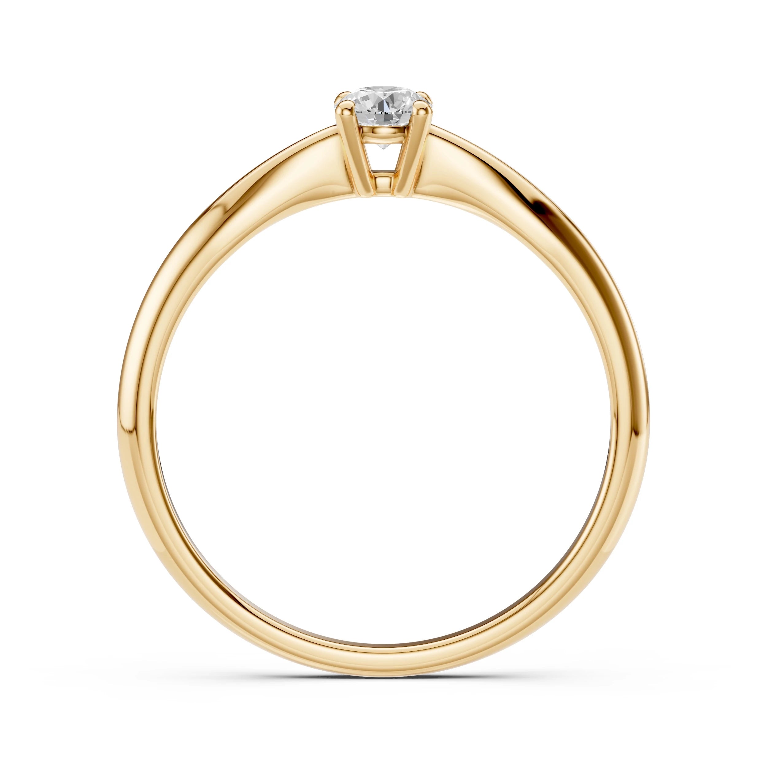 Solitaire Ring (Round), 0.2 ct — 101-10021(3.7)