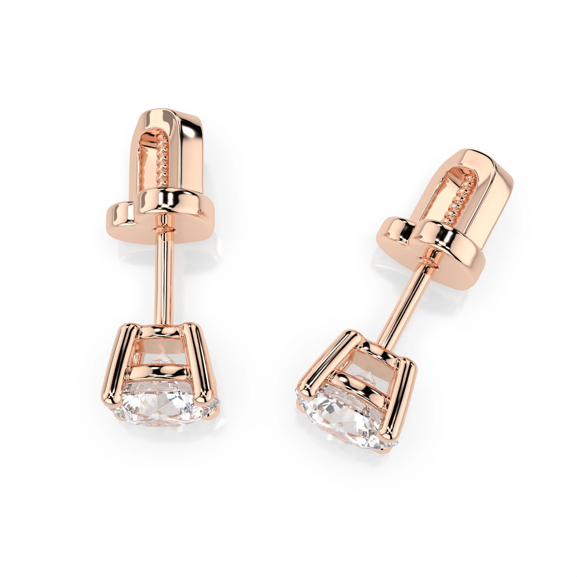 Solitaire Butterfly Earring (Round), 1.0 ct — 102-10012/1(5.1)