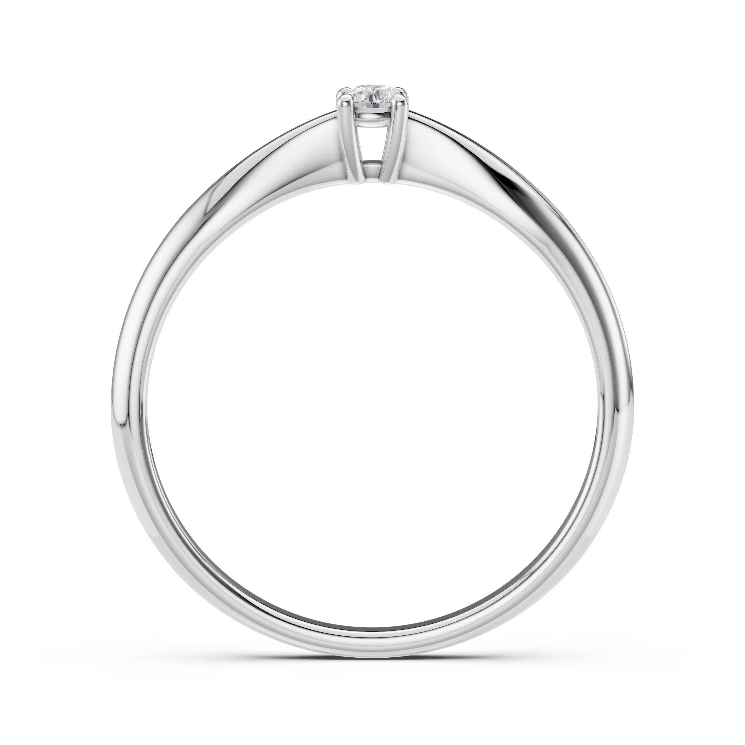 Solitaire Ring (Round), 0.1 ct — 101-10021(3.0)