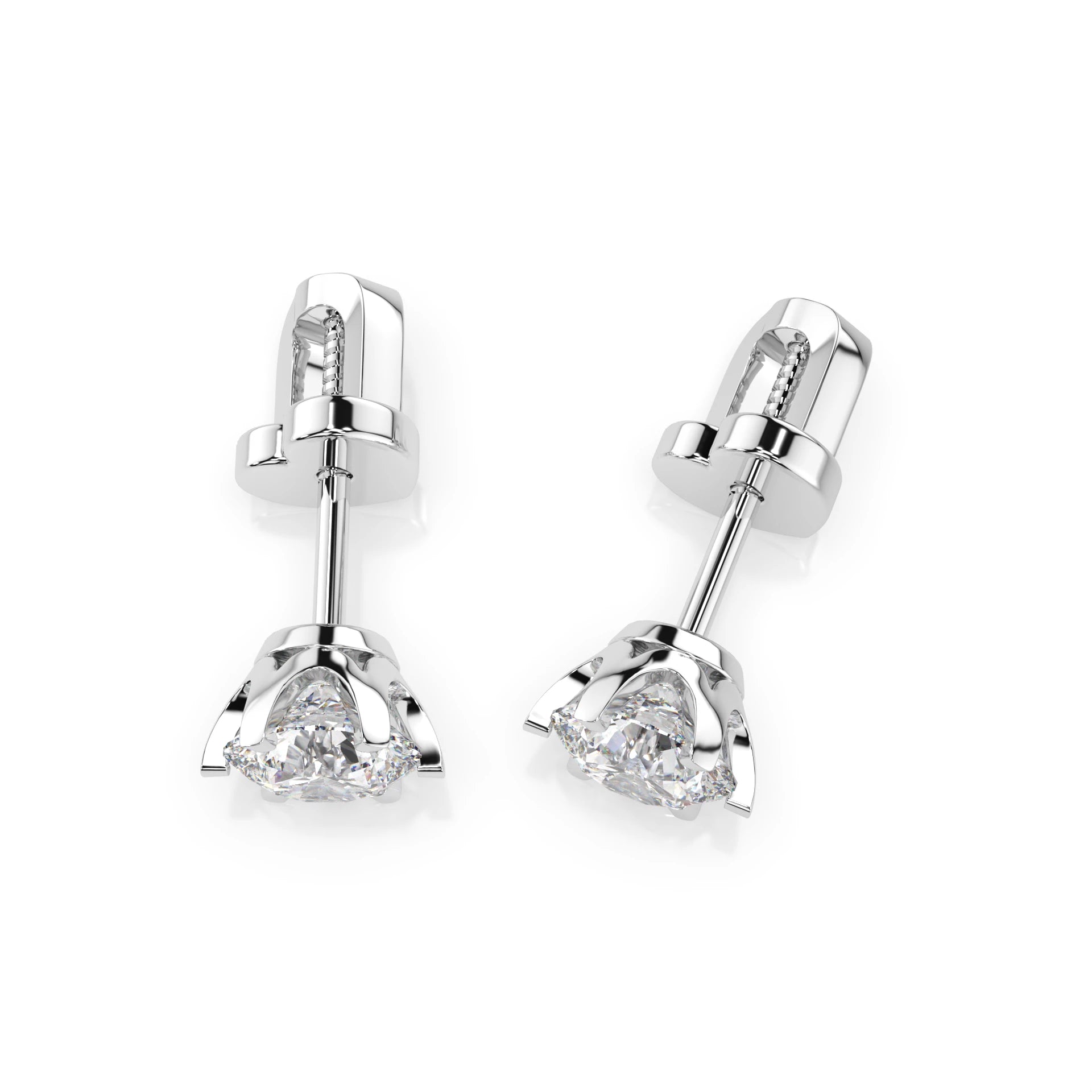 Solitaire Butterfly Earring (Round), 1.4 ct — 102-10040/1(5.7)