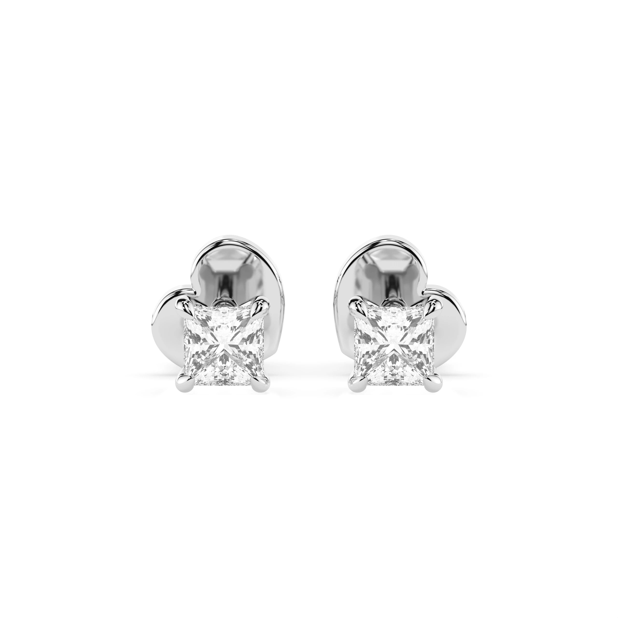 Solitaire Butterfly Earring (Princess), 0.2 ct — 102-10113(2.5)PR