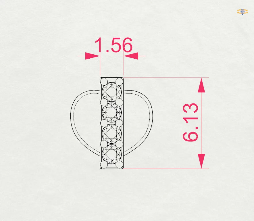 Minimalism Earring (Round), 0.08 ct — 102-10069