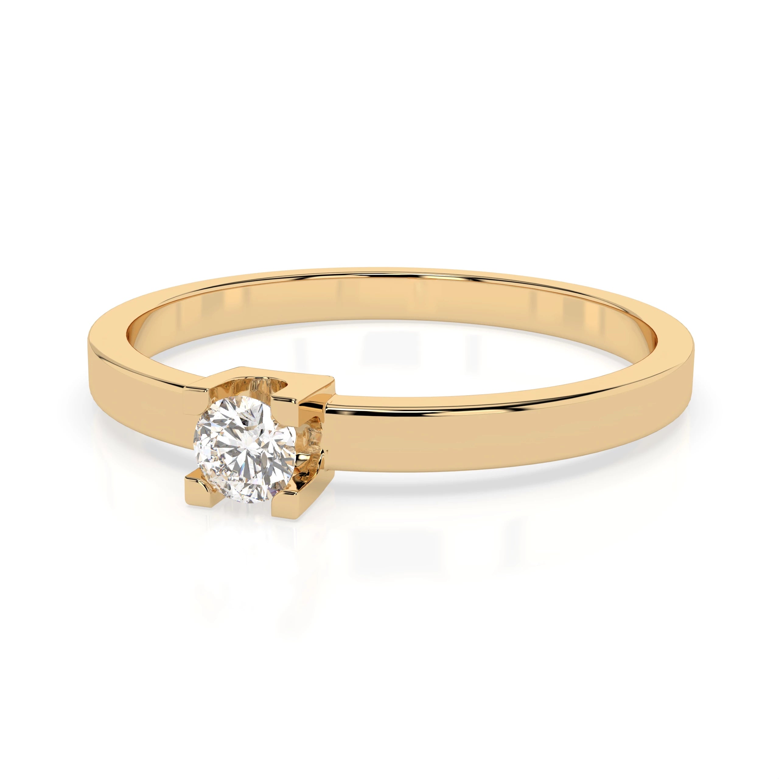 Solitaire Ring (Round), 0.1 ct — 101-10036(3.0)
