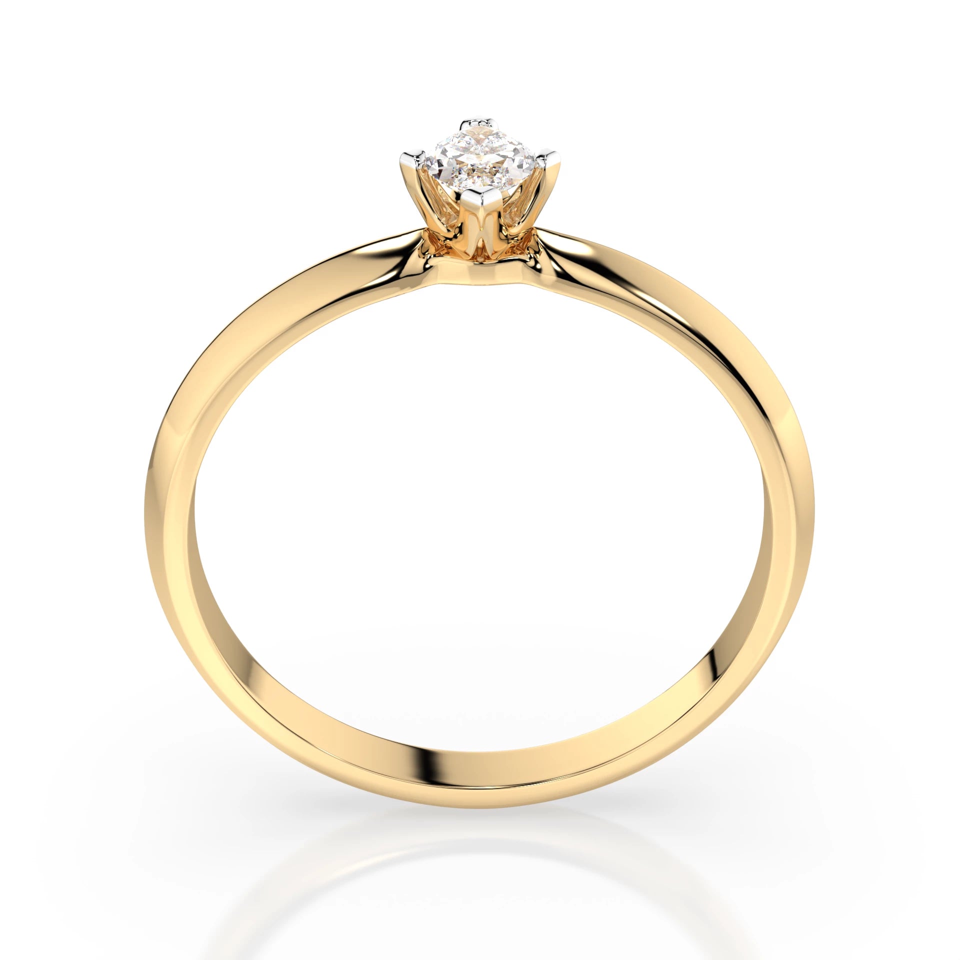 Solitaire Ring (Marquise), 0.15 ct — 101-10181/1(0.15)MARQUISE