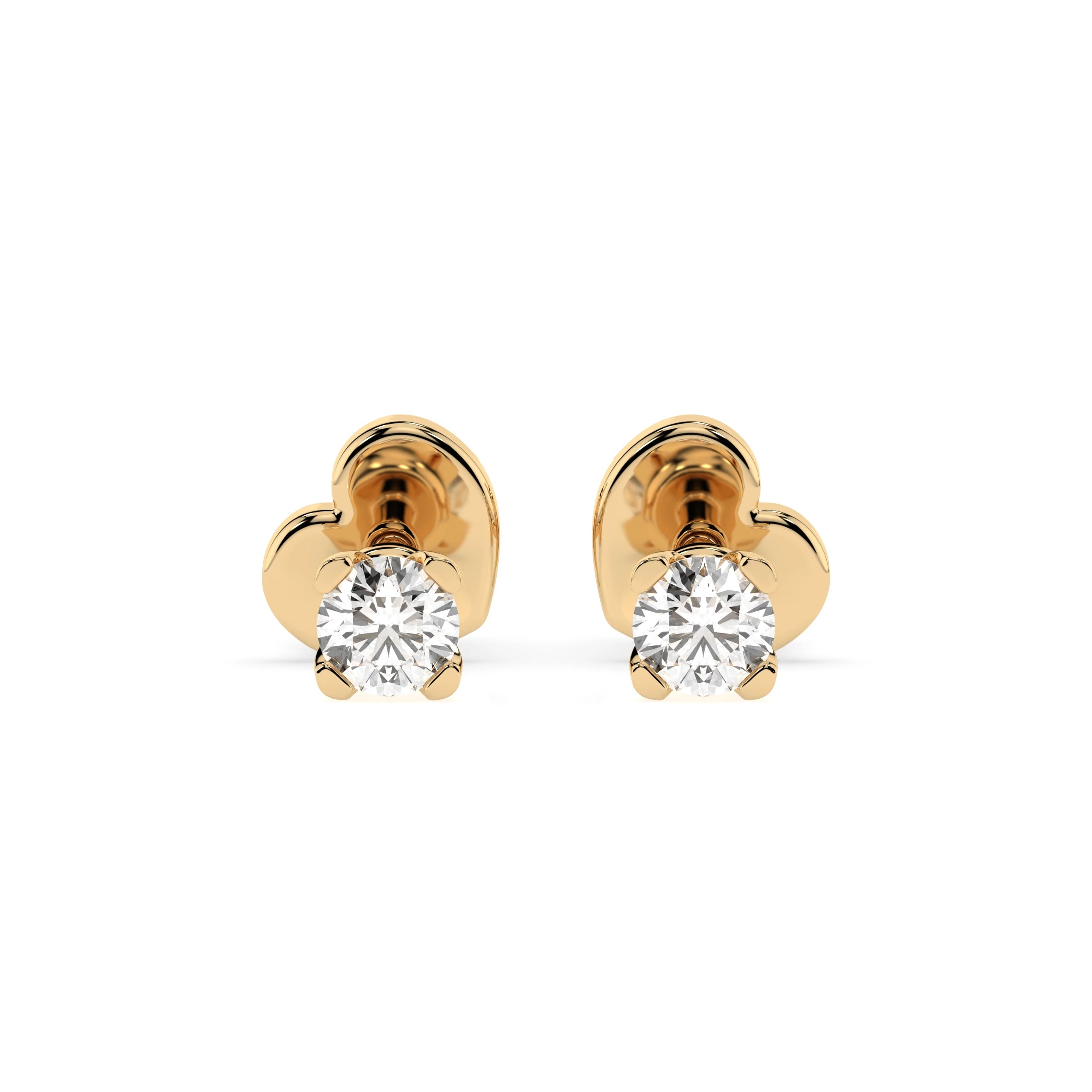 Solitaire Butterfly Earring (Round), 0.2 ct — 102-10089/2(3.0)