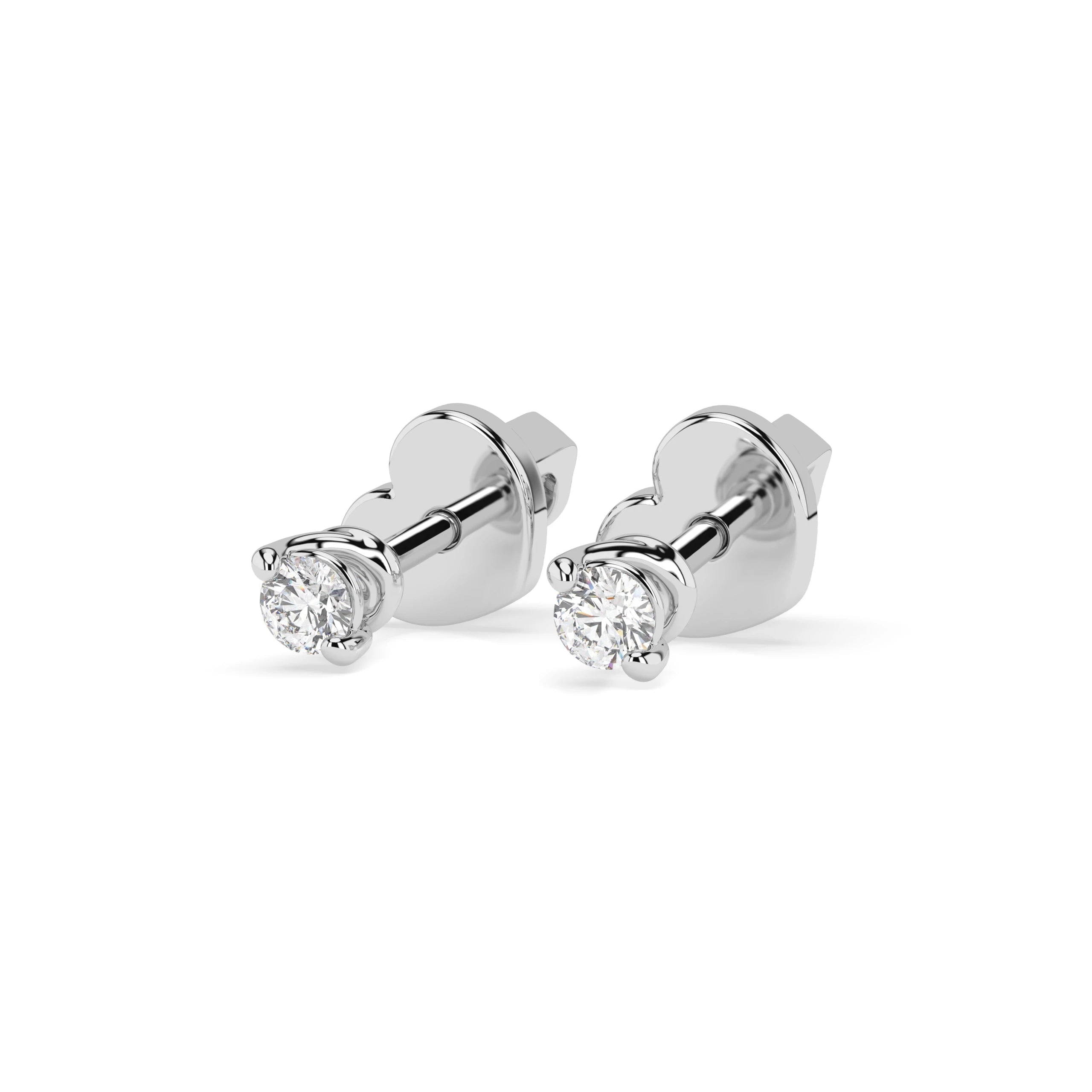 Solitaire Butterfly Earring (Round), 0.08 ct — 102-10032(2.2)