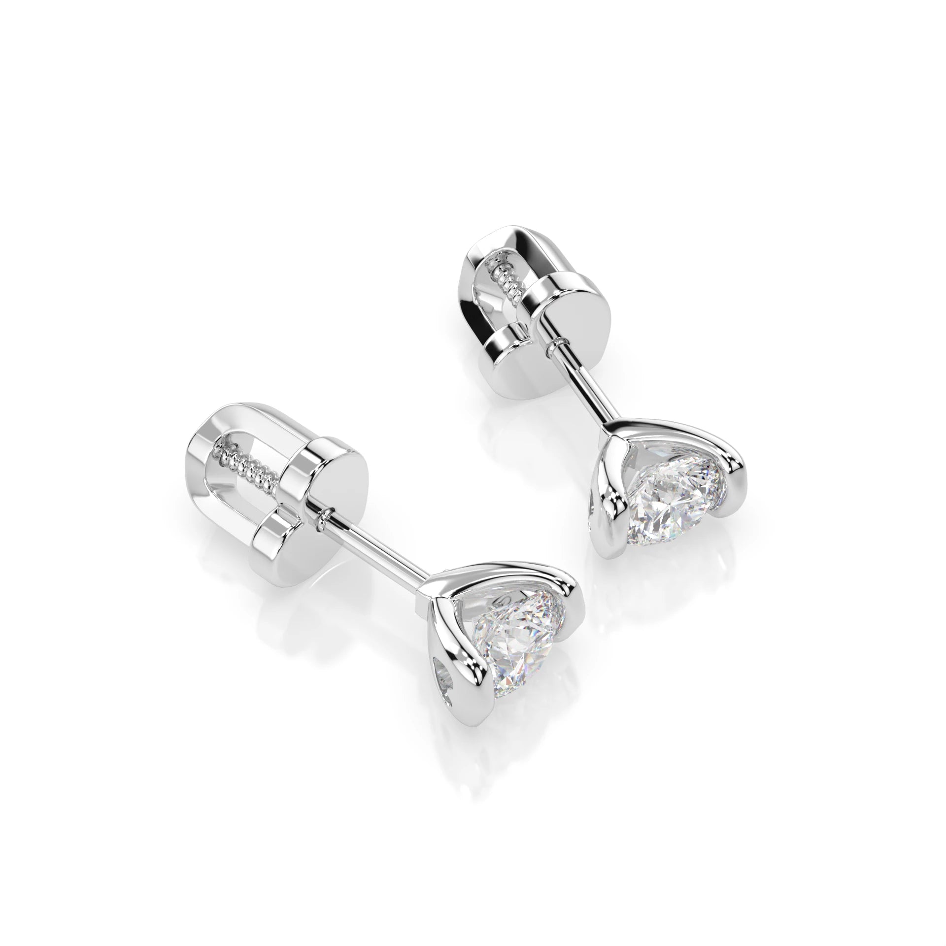 Solitaire Butterfly Earring (Round), 0.4 ct — 102-10016(3.7)