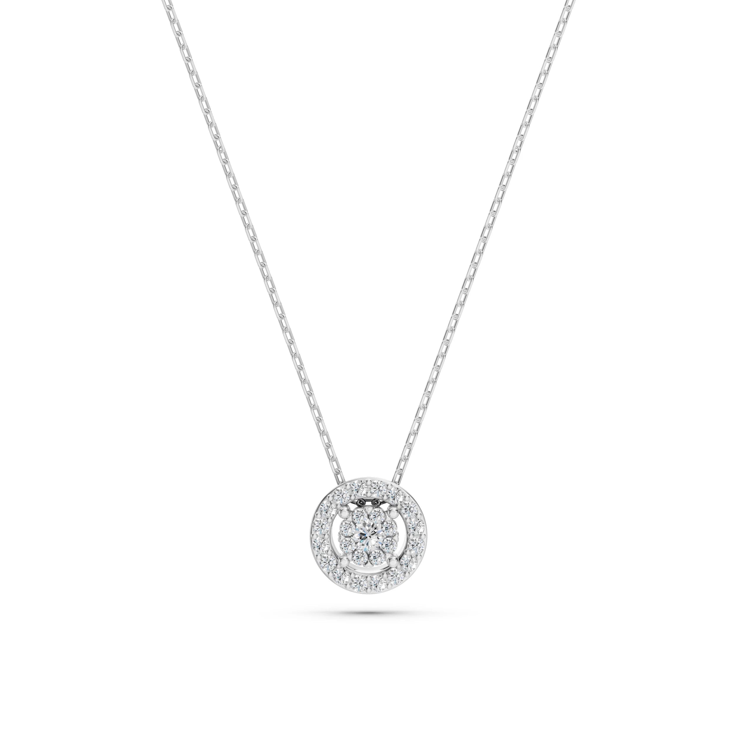 Illusion Necklace (Round), 0.03 ct — 104-10002(2.0)