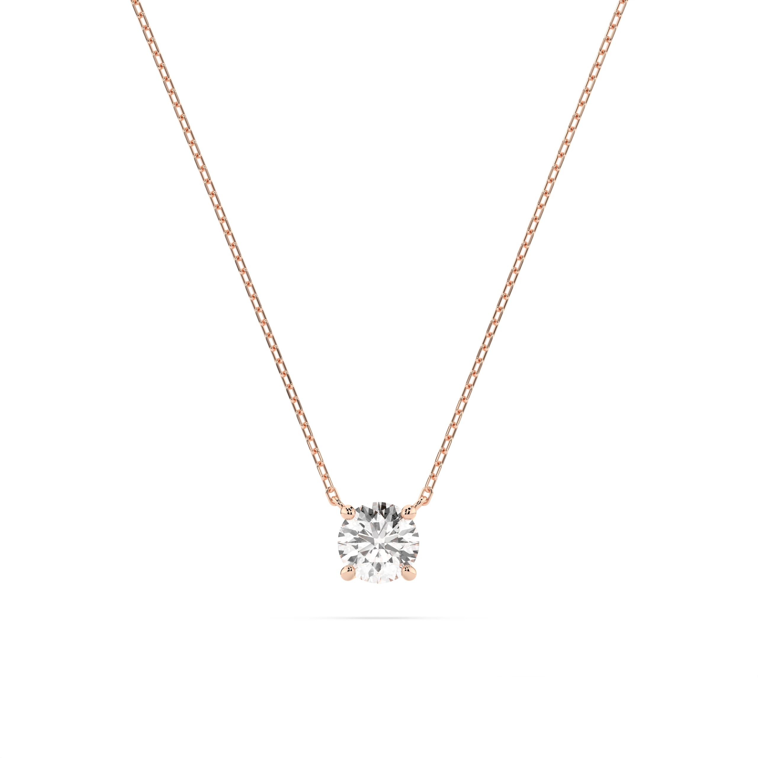 Solitaire Necklace (Round), 0.5 ct — 104-10040(5.1)